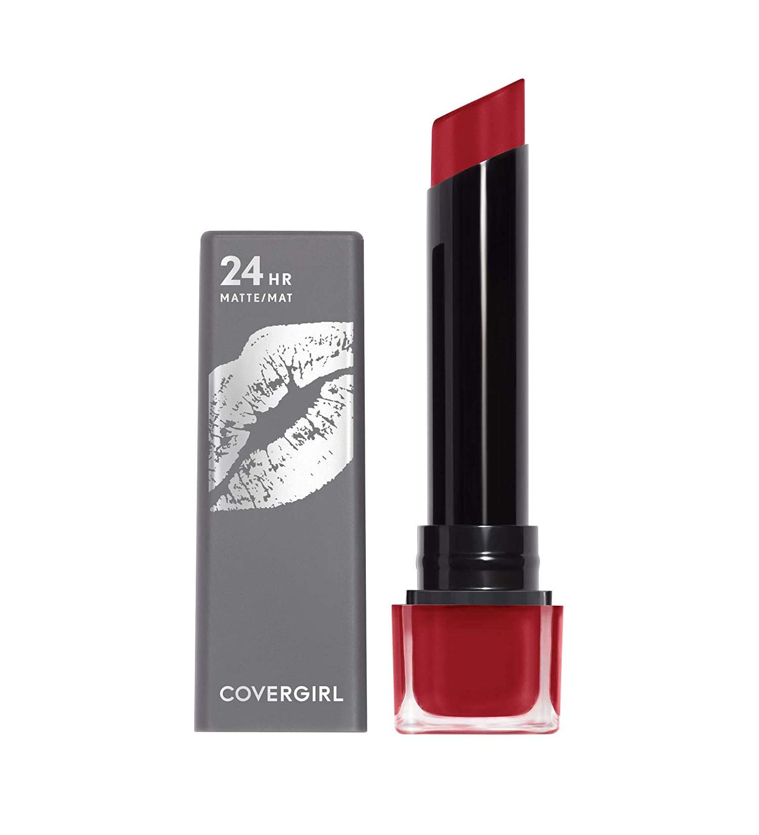 COVERGIRL Exhibitionist Ultra-Matte Lipstick - The Real Thing 1 Count, Long Lasting Red Matte Lipstick with Increased Lip Moisture - Buy Online on GoSupps.com