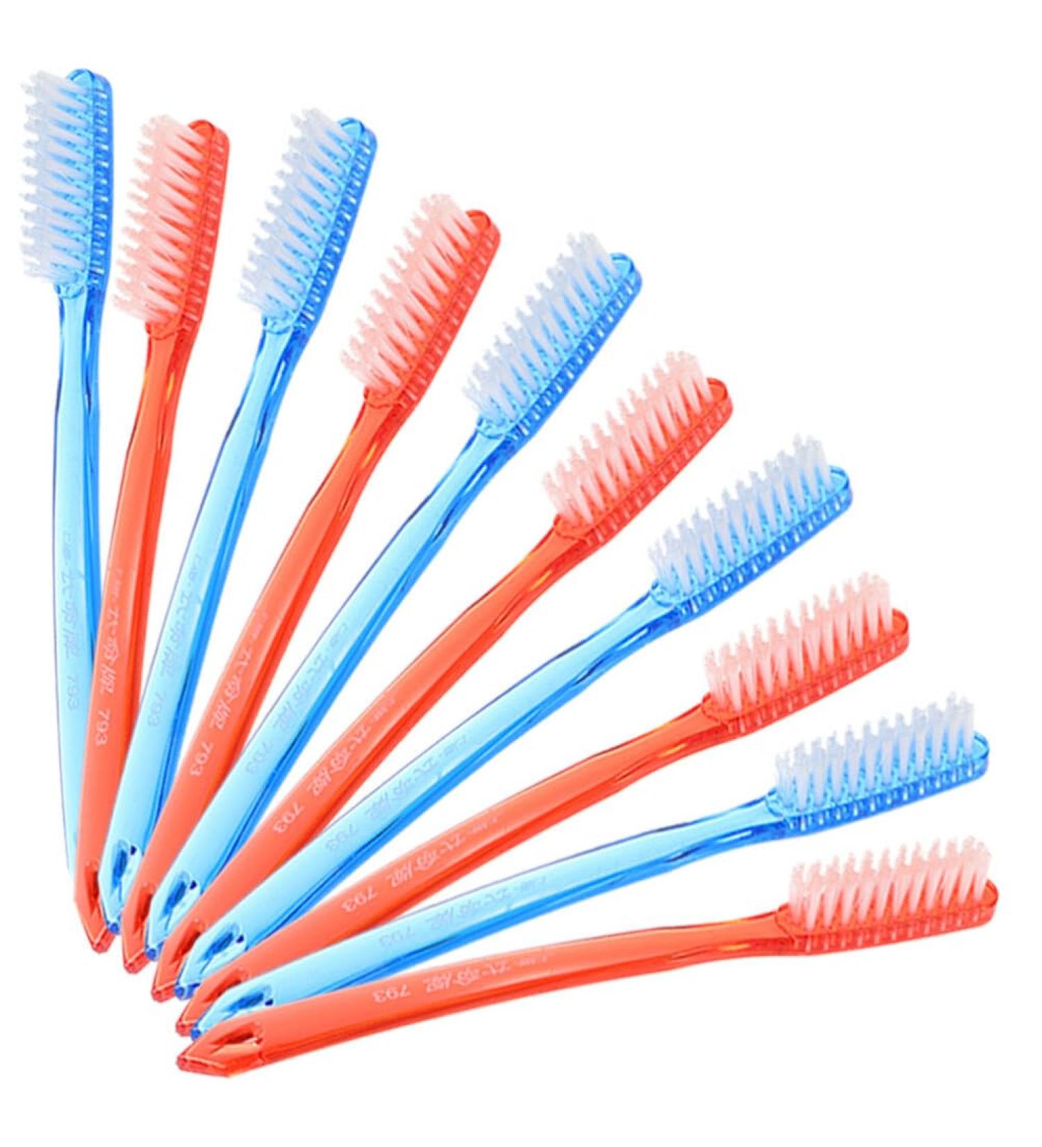 Lurrose Travel 10pcs Adult Tooth Cleaning Brushes Travel Toothbrushes Camping For Home Outdoor Manual Toothbrushes