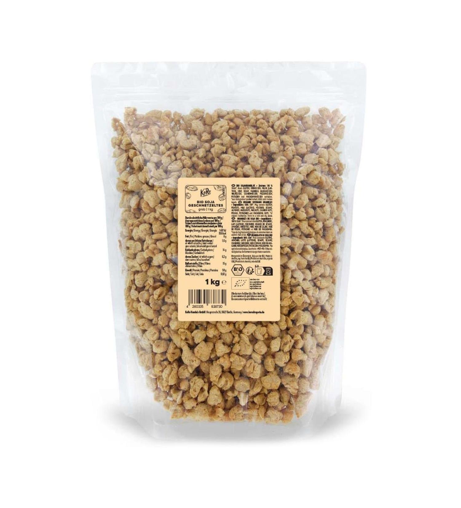 Buy KoRo Coarse Organic Soya Strips 1kg - Premium Vegan Protein for International Shipping - Buy Online on GoSupps.com