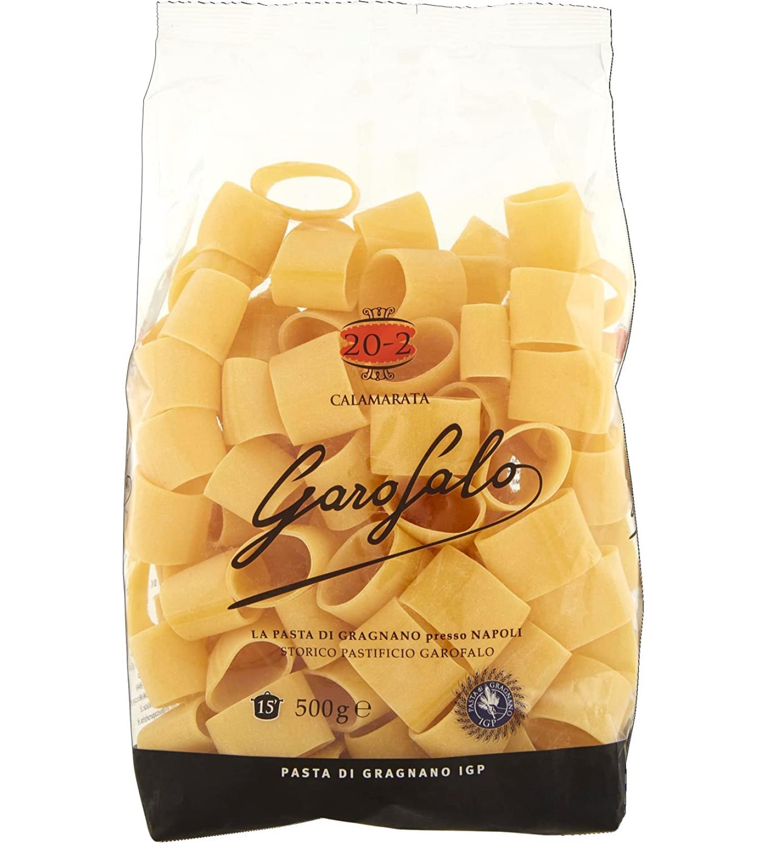 Italian Gourmet E.R. Garofalo Calamarata No. 20-2 Pack of 10 Neapolitan durum wheat semolina with 500g of IGP pasta + 400g Italian Gourmet Polpa - Buy Online on GoSupps.com