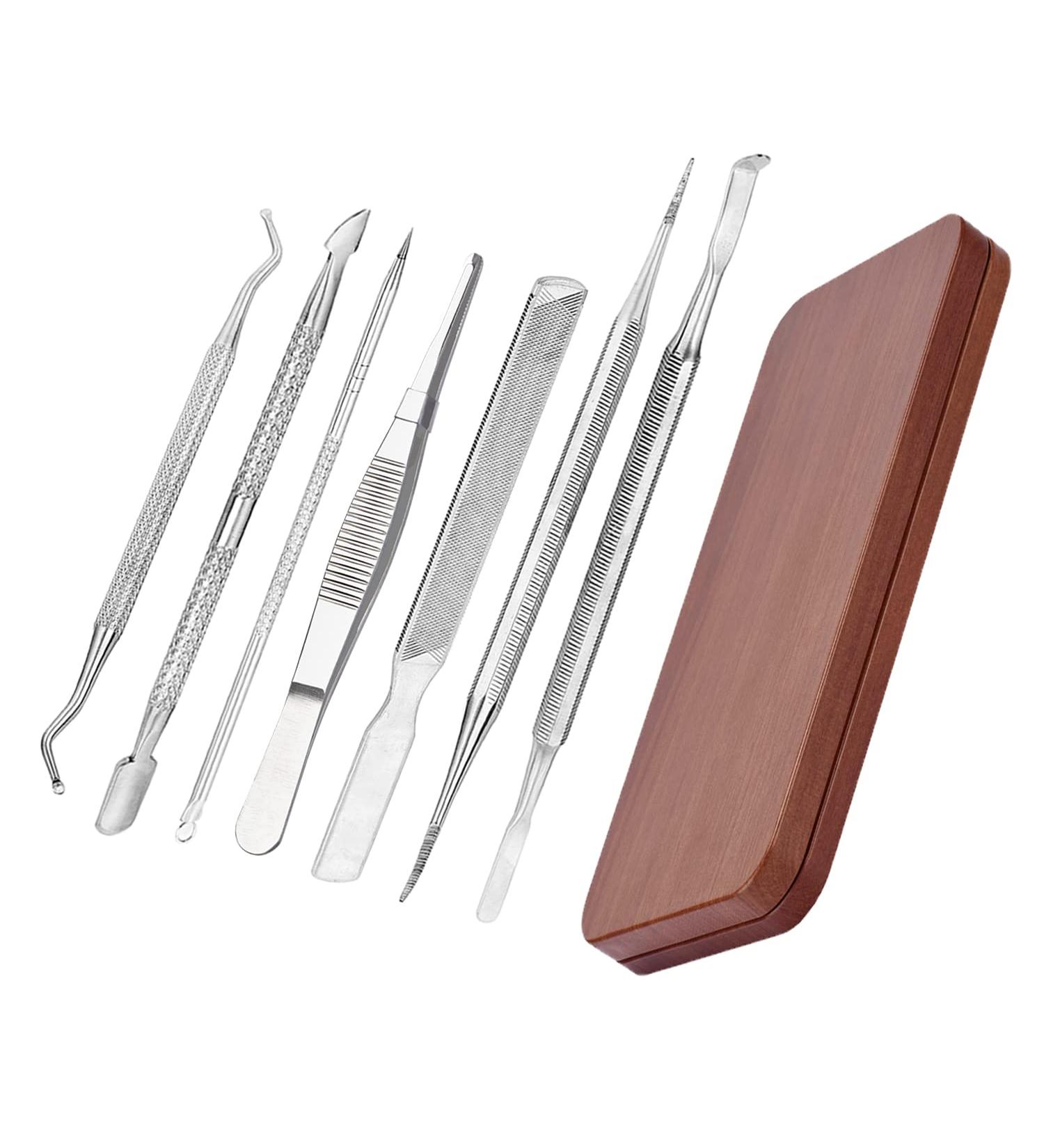 Bcabo Premium Stainless Steel Ingrown Toenail File and Lifter Set - 6Pcs Double Sided Care Kit - Buy Online on GoSupps.com