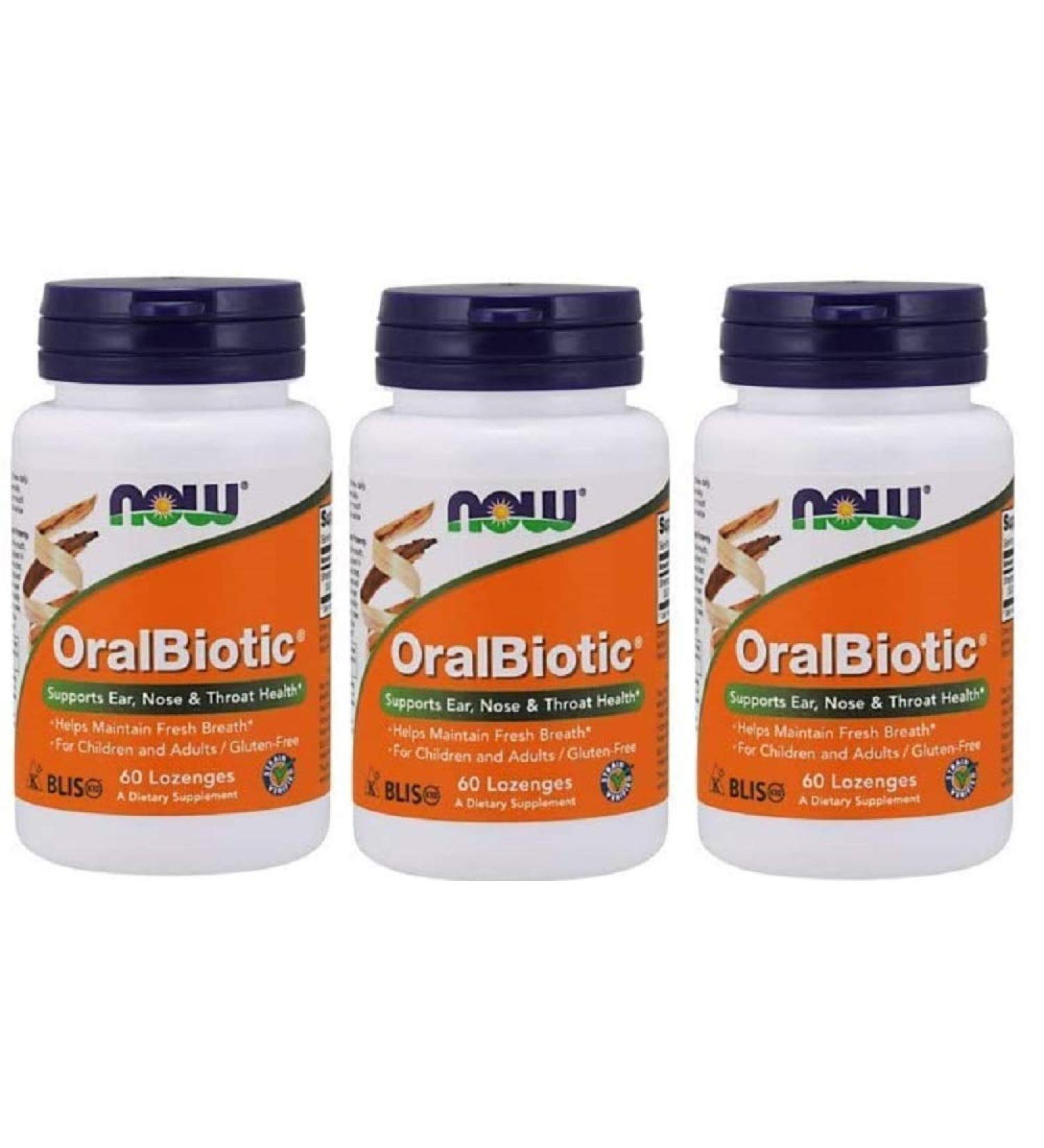 NOW Foods Oralbiotic Blis K12(R) 60 Loz - Pack of 3 - Buy Online on GoSupps.com