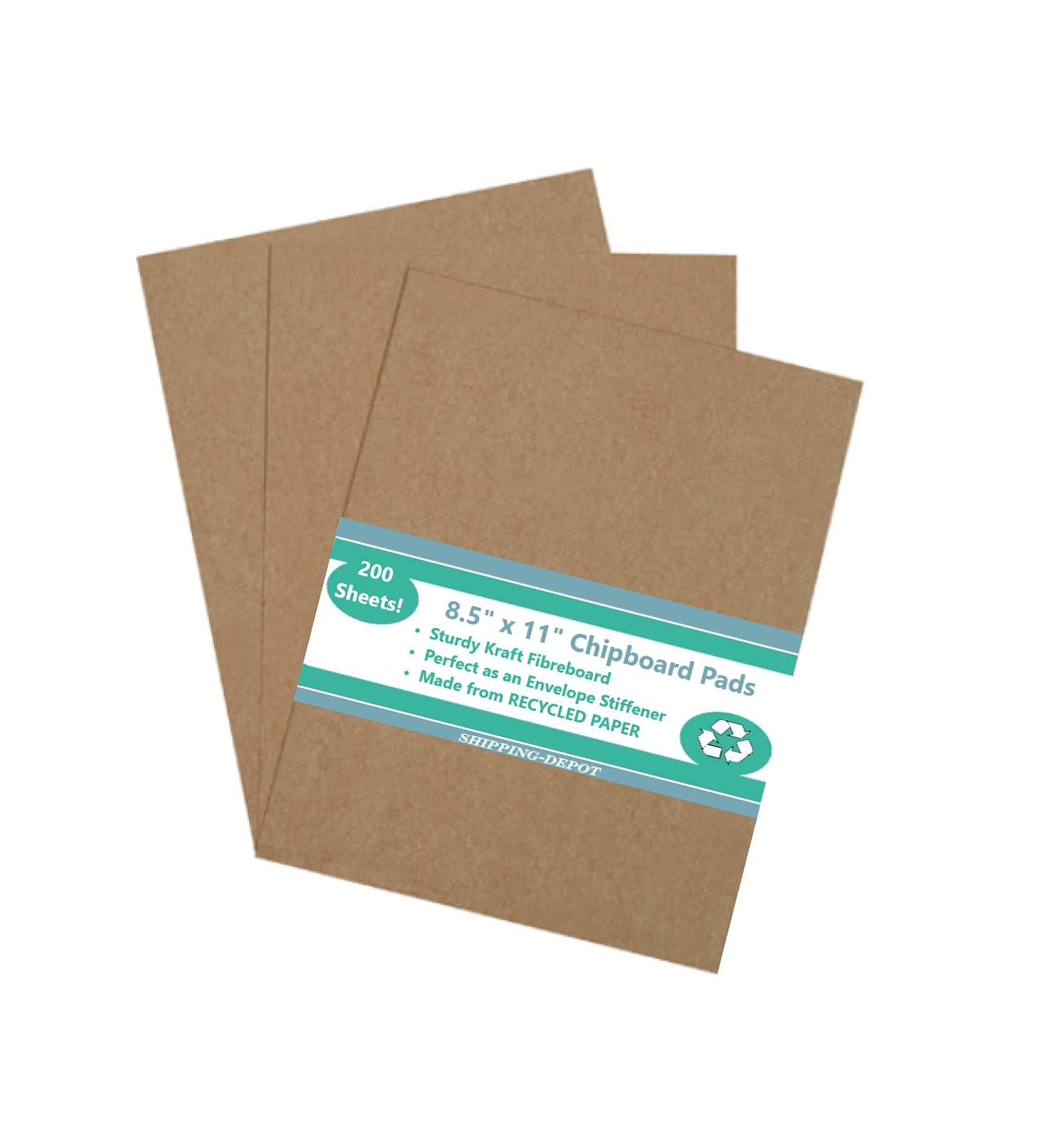 200 Pack of 8.5x11 Chipboard Pads - 22PT Brown Scrapbooking Sheets - Light Weight - Secure Seal - Pack of 200 - Buy Online on GoSupps.com