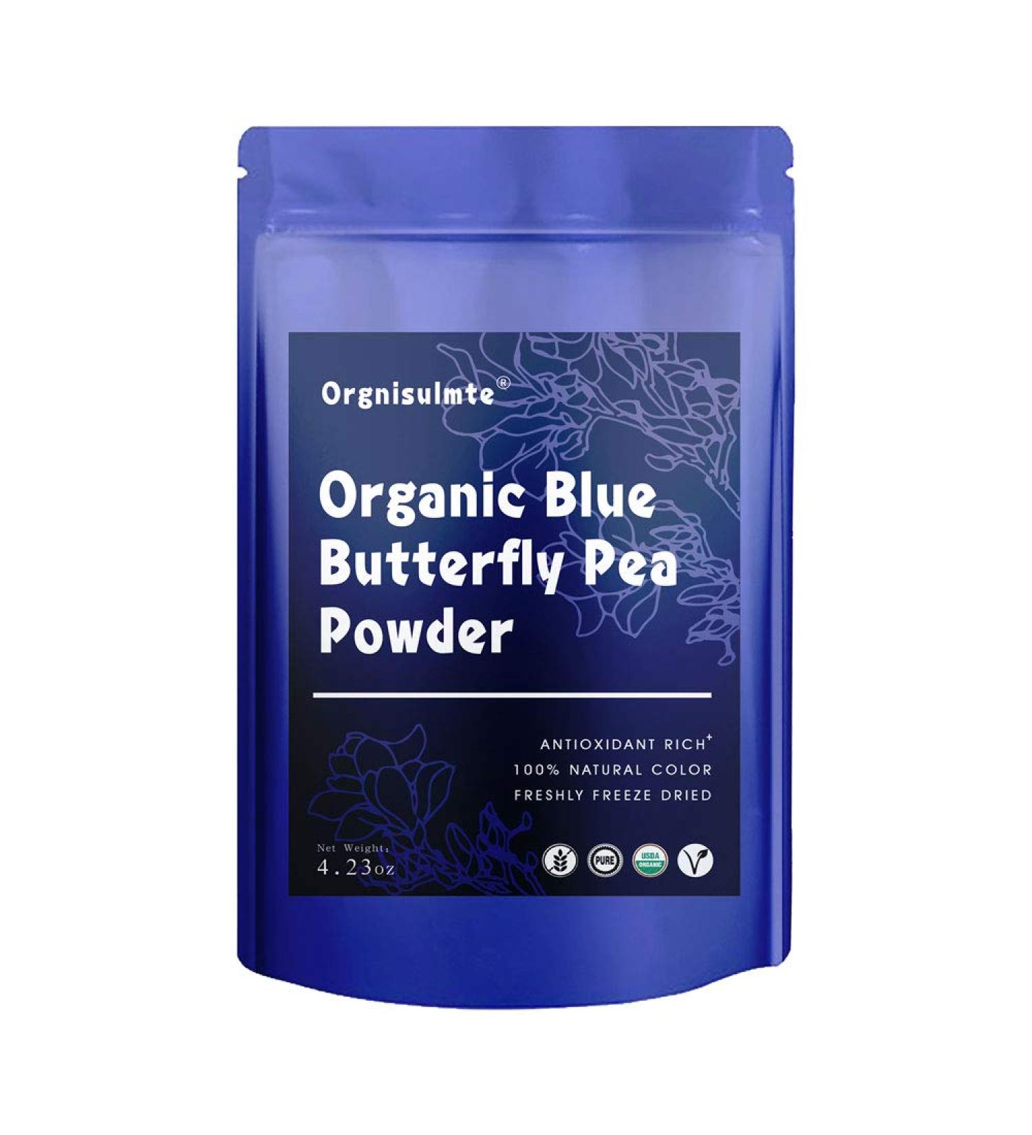 Organic Blue Butterfly Pea Powder 4.32oz - Premium Matcha Tea & Food Coloring | Natural Flower Powder - Buy Online on GoSupps.com