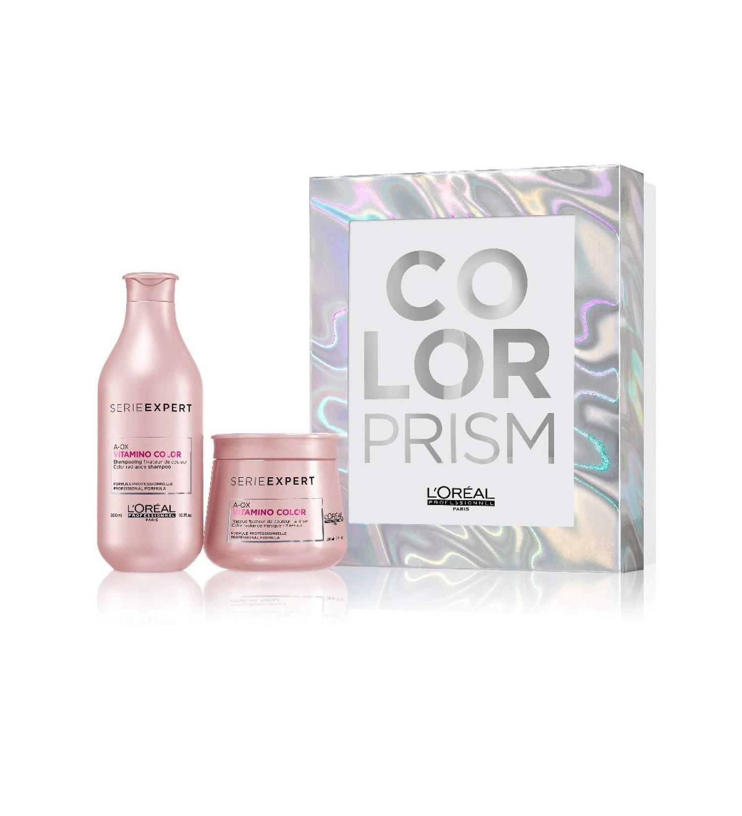 L'Oréal Professionnel - Vitamino Color Prism Limited Edition Beauty Set - 1 x 300ml Color Fixing and Perfecting Shampoo & 1 x 250ml Color Fixing Mask