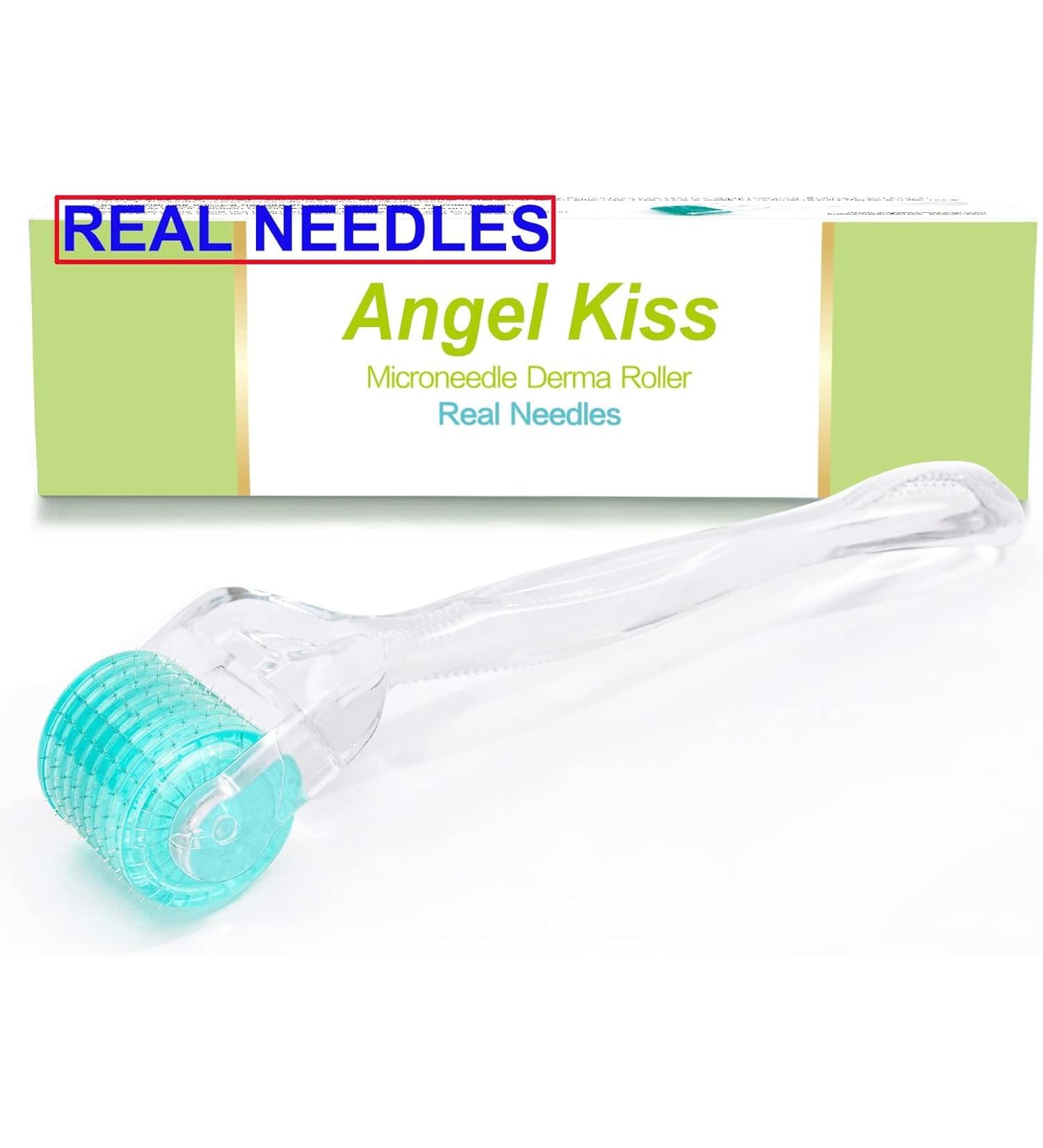 Angel Kiss Derma Roller 0.25mm Genuine Needle - 192 Microneedling Stainless Steel Microneedle Roller for Facial Skin Care - Buy Online on GoSupps.com