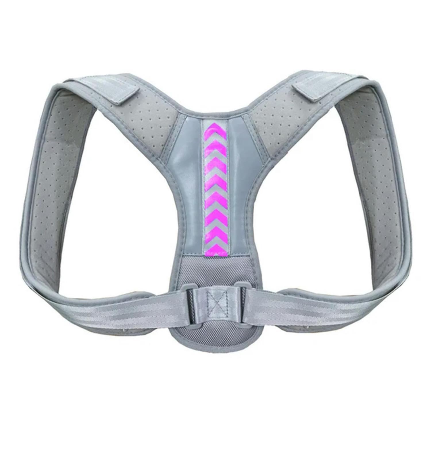 Back Posture Corrector Belt Adjustable Shoulder Neck Spine for Column Posture Correction for Women Men Straightener A - Gray Pink XL - Buy Online on GoSupps.com