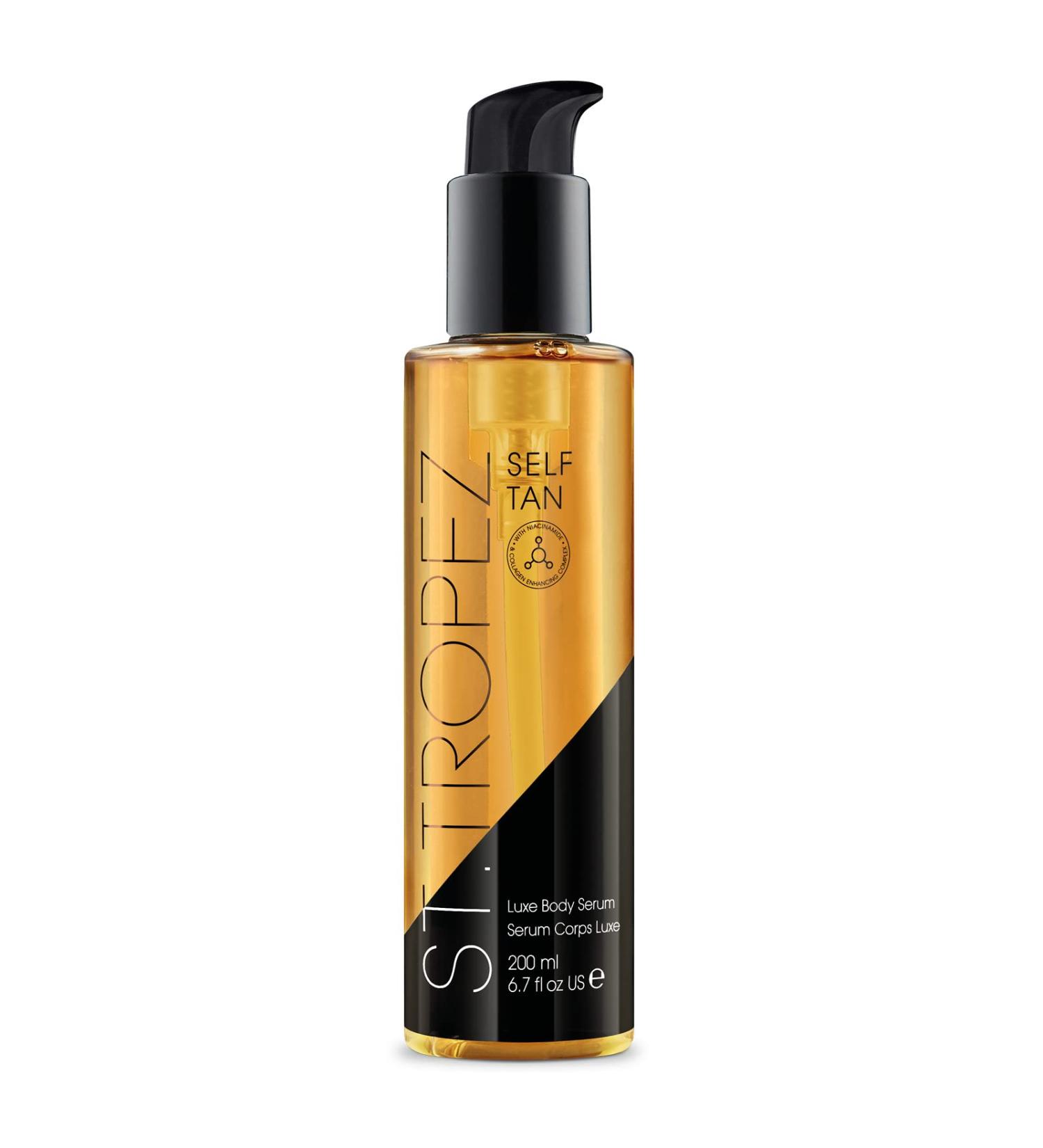 St. Tropez Tan Luxe Body Serum Self Tanner - 5-in-1 Collagen Enhancing Fake Tan | Vegan Cruelty-Free Formula with Niacinamide & Hyaluronic Acid - 6.7 fl oz - Buy Online on GoSupps.com