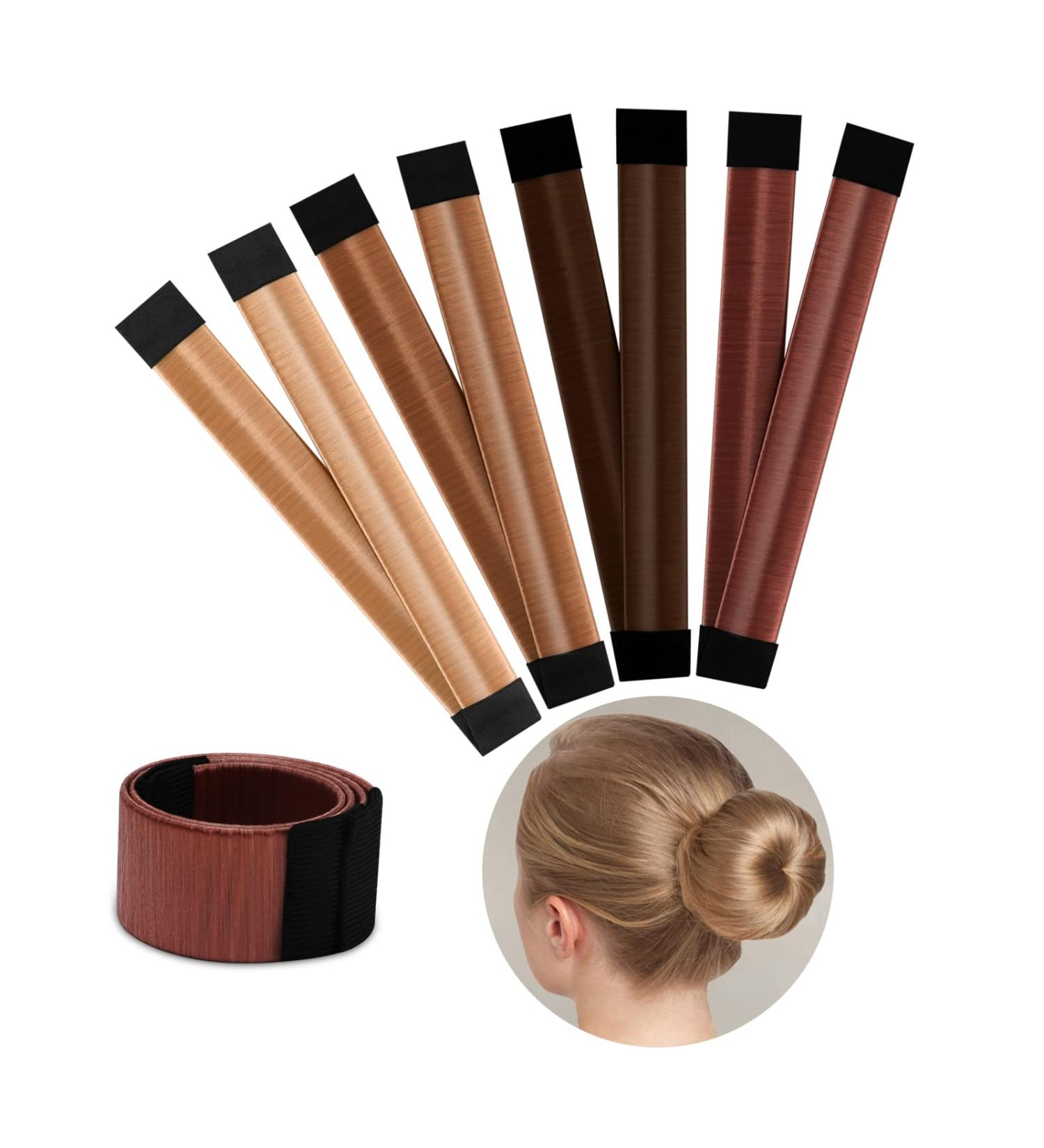 BOOBEES 4 Power Hair Bun Maker - DIY French Twist Donut Tool for Long Hair | Perfect Hair Bun Frisur Accessory - Buy Online on GoSupps.com