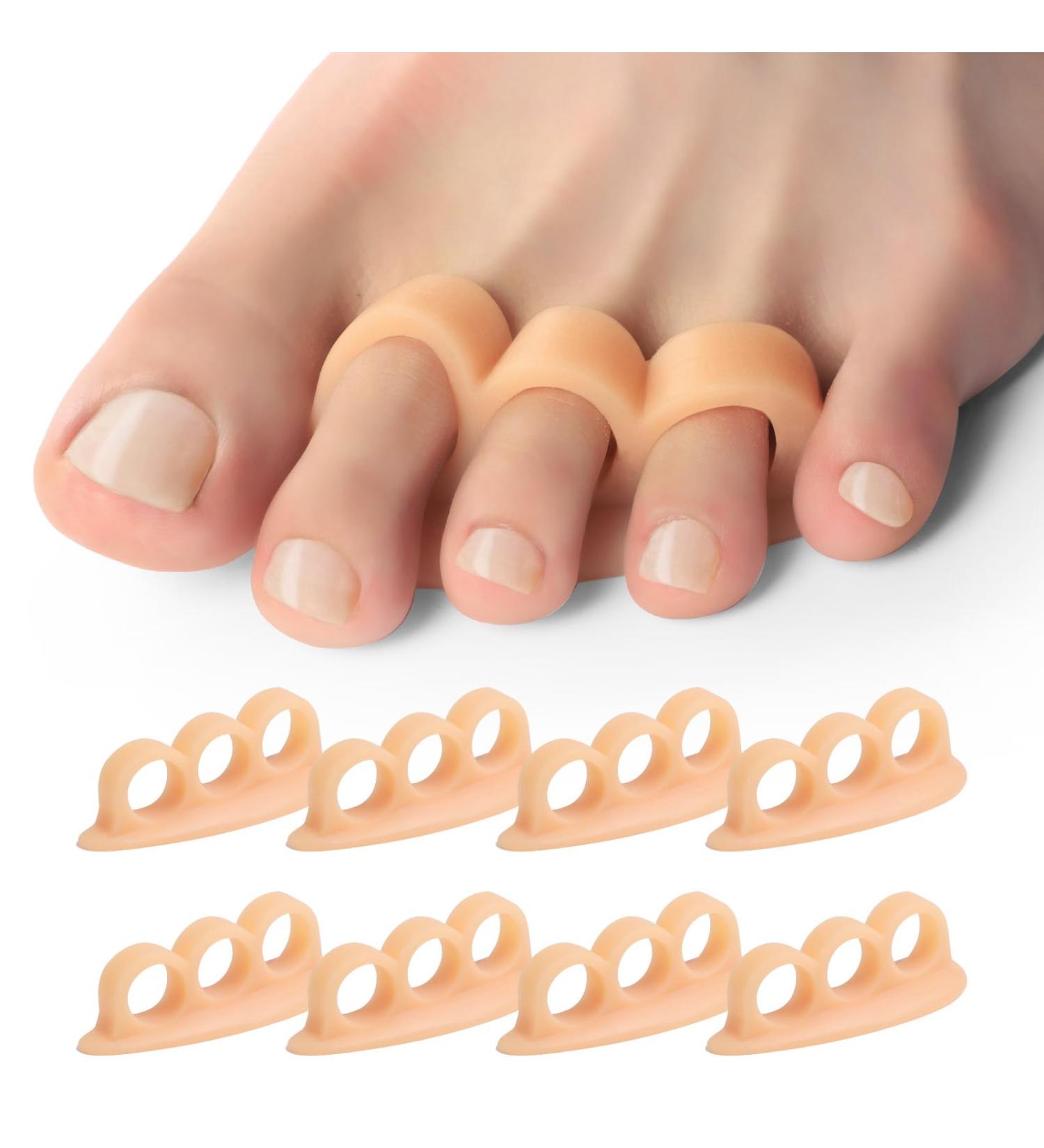 Welnove Hammer Toe Corrector & Straightener - 8 Pcs Toe Support Pads for Bent Crooked Claw Toes - Effective Cushion & Realignment Solution - Buy Online on GoSupps.com