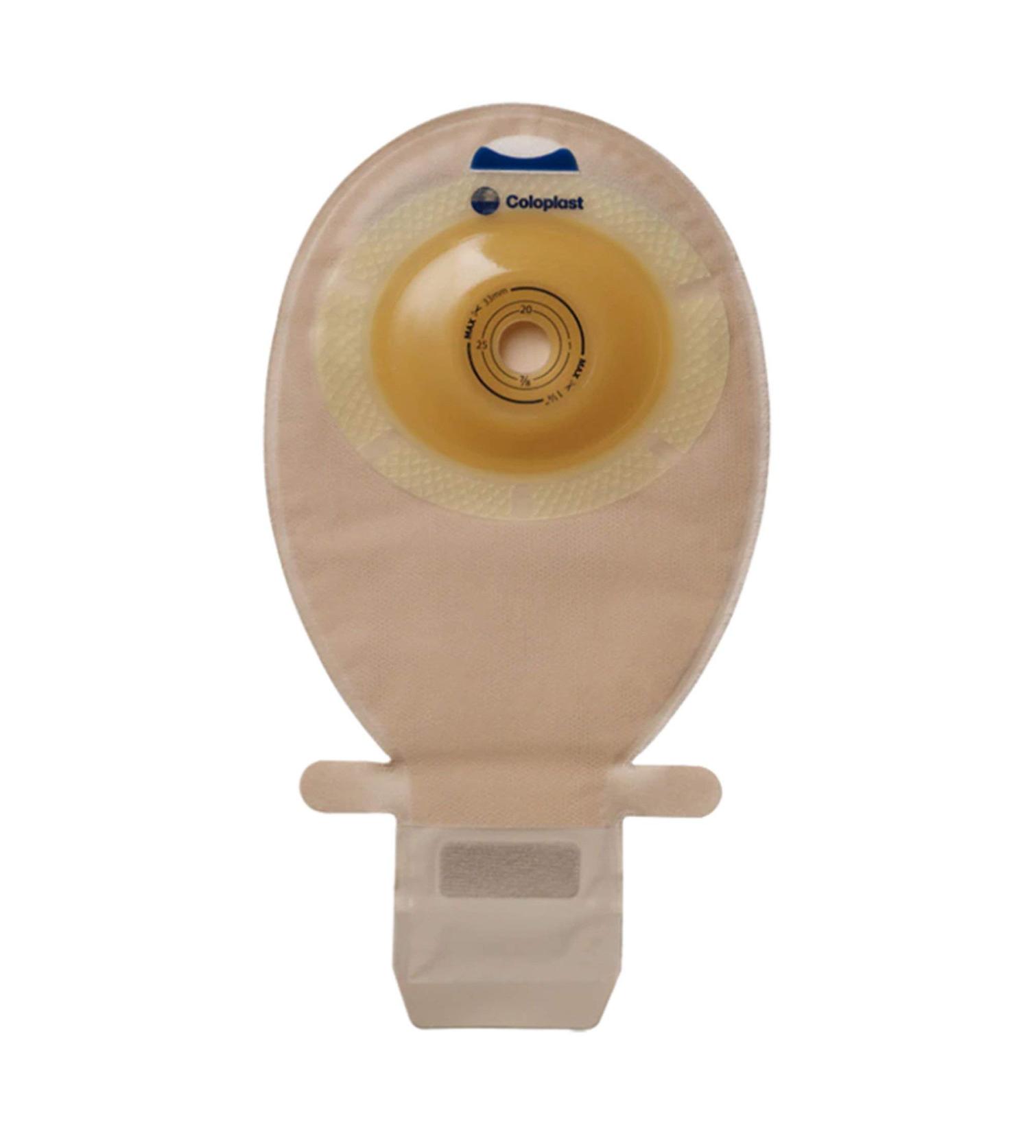 Filtered Ostomy Pouch One-Piece System 11 1/2 Inch Length Maxi 1 Stoma Drainable Convex Light Pre-Cut 15623 - Box of 10