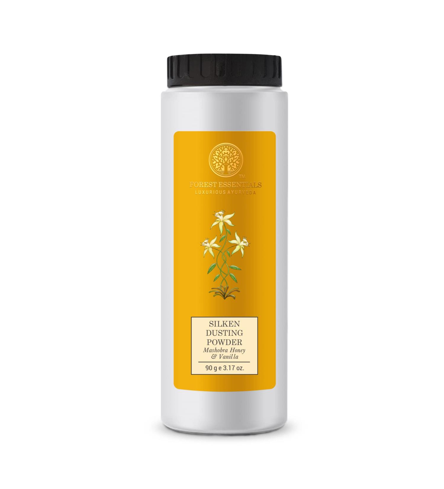 Forest Essentials Silken Dusting Powder Mashobra Honey and Vanilla 100g - Buy Online on GoSupps.com