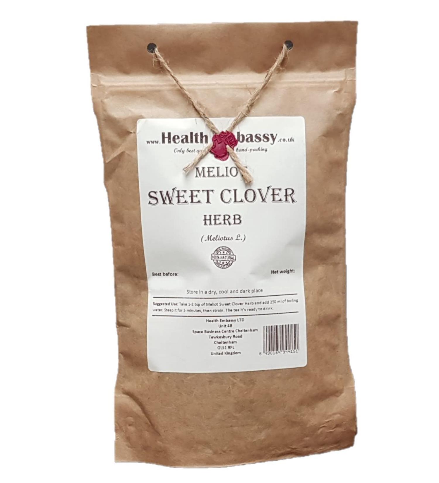  HEALTH EMBASSY Health Embassy Melilotus Officinalis Herb Herb Tea | Melilotus Officinalis L | Meliot Sweet Clover Herb Tea 100g - Buy Online on GoSupps.com