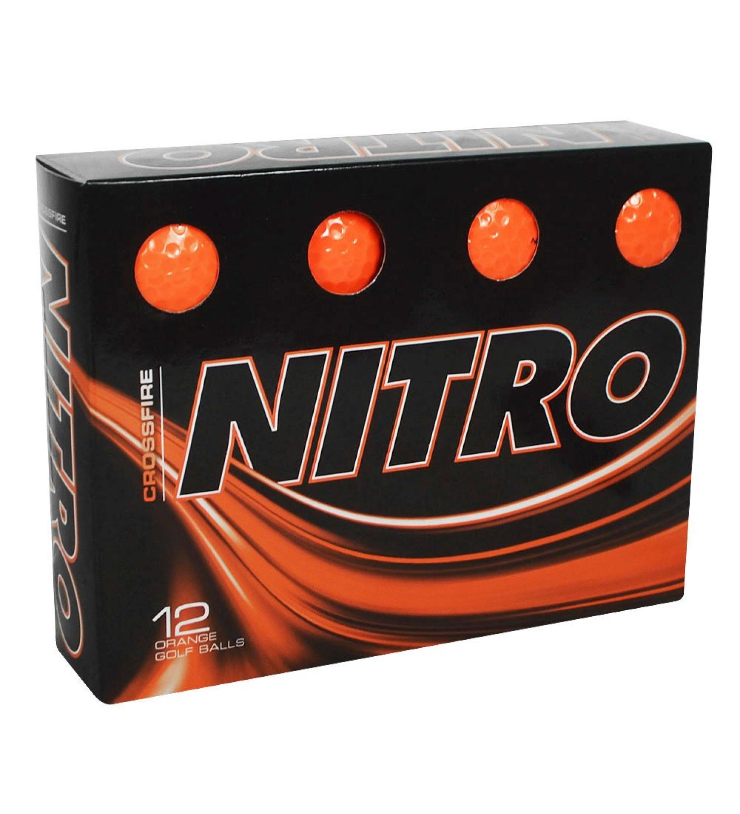 Nitro Crossfire Golf Balls, Pack of 12 Orange