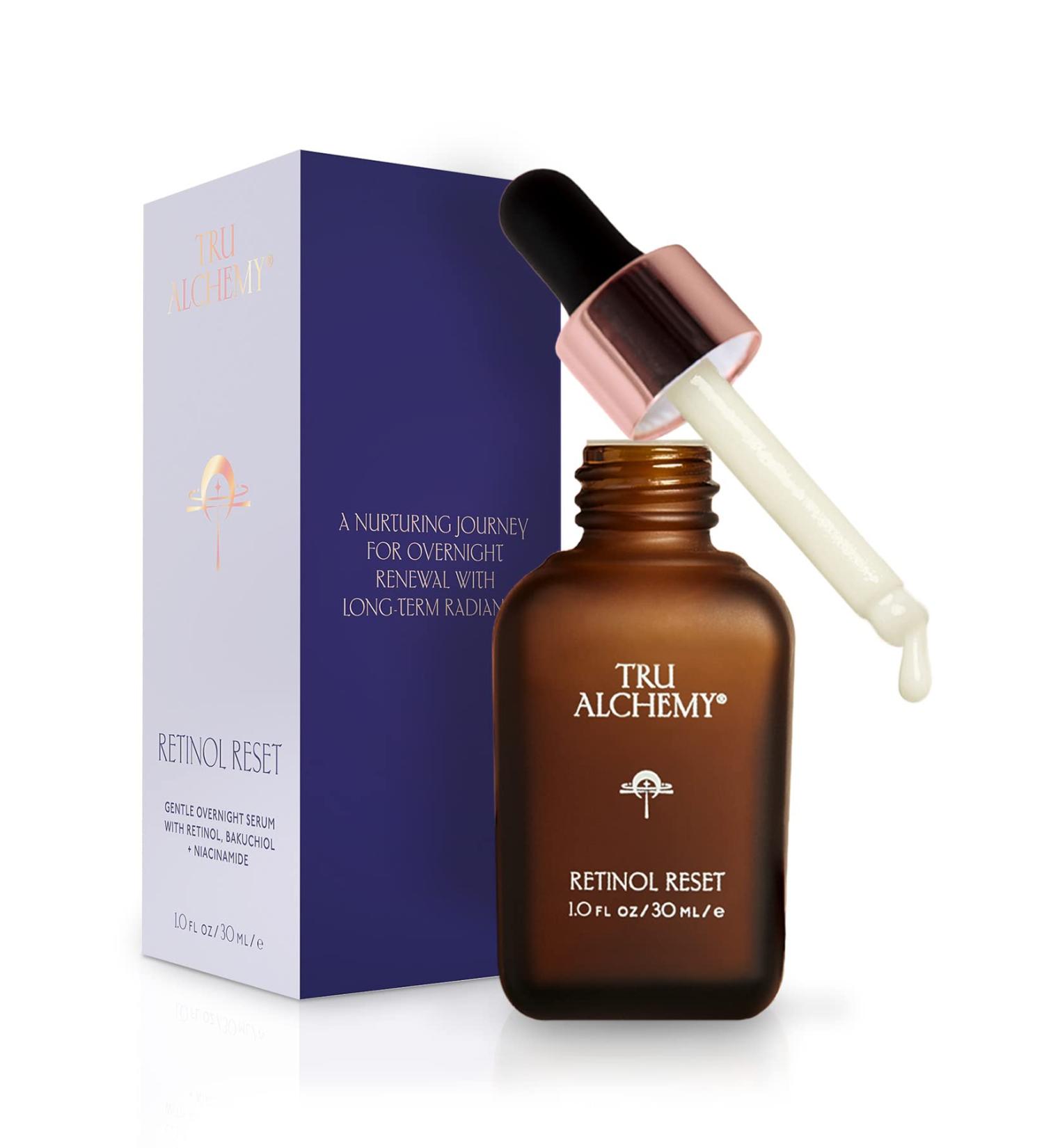 Tru Alchemy Retinol Reset Serum for Face with Bakuchiol & Niacinamide - 1 fl oz - Buy Online on GoSupps.com