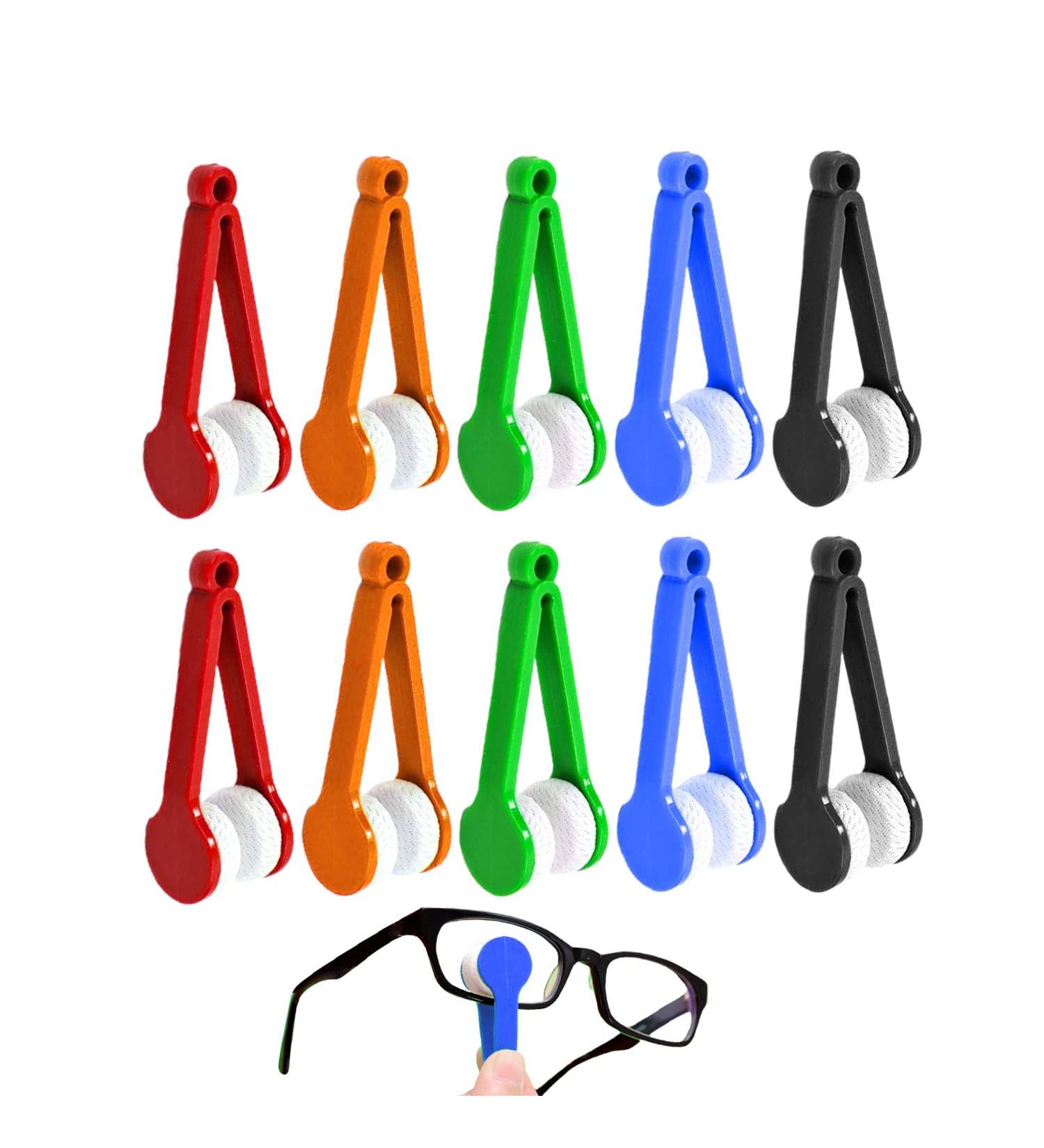 10-Piece Nitaiun Mini Glasses Cleaning Brush Set - Portable Soft Wiping Tool for Glasses & Sunglasses - 5 Color Options - Buy Online on GoSupps.com