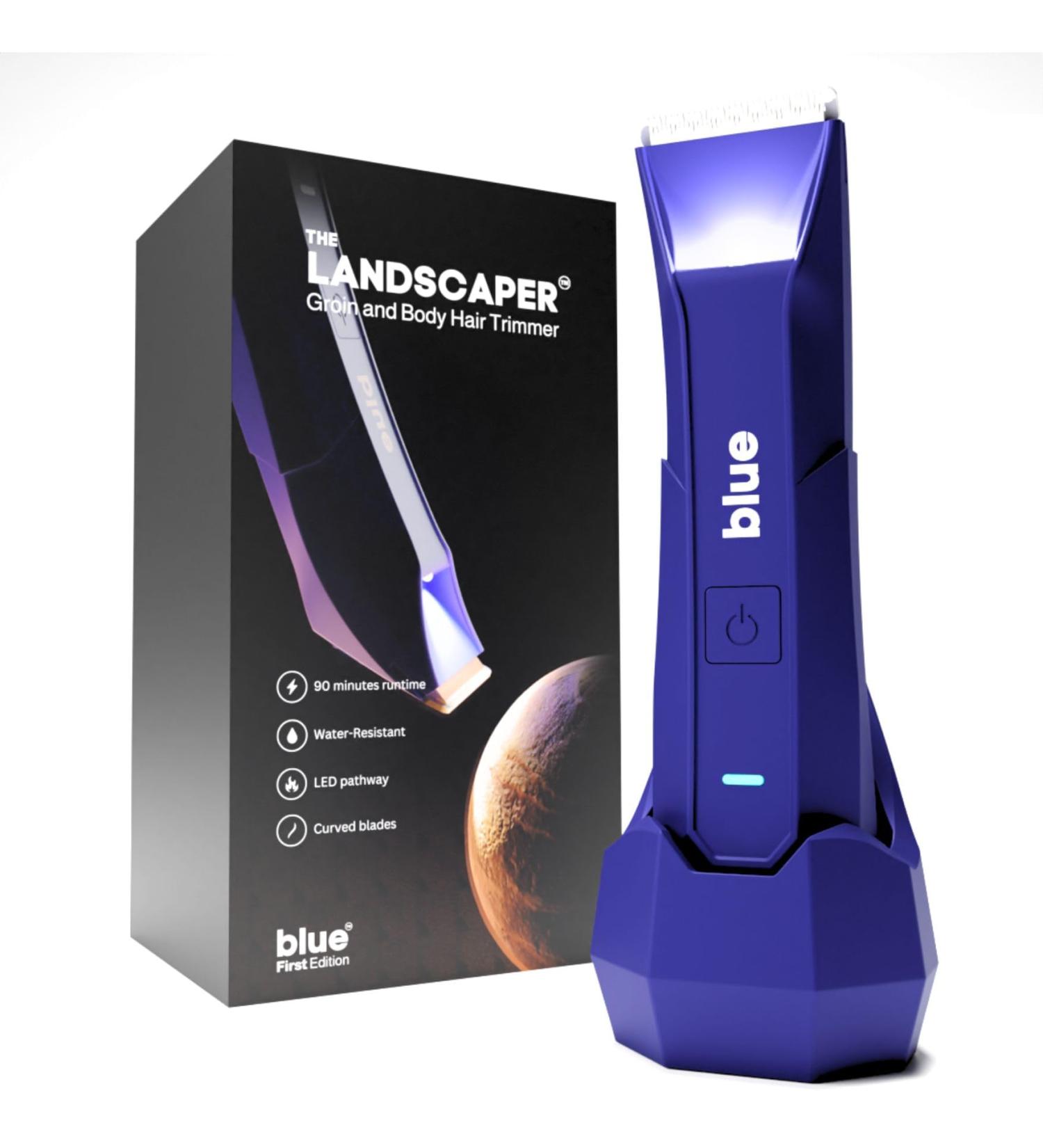Manscape Blue Groin & Body Hair Trimmer - The Landscaper Electric Ball Trimmer Waterproof Replaceable Ceramic Blade 90 Min Shaving for Men - Buy Online on GoSupps.com