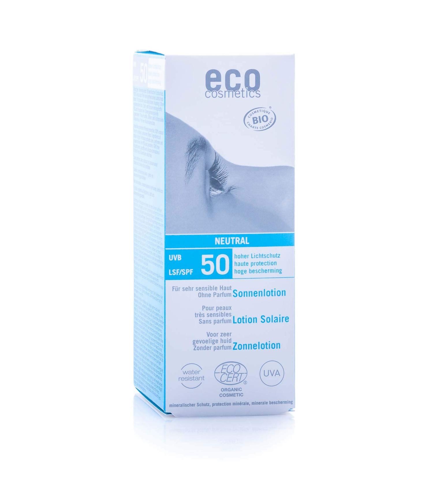 Buy Eco Sun Lotion SPF 50+ | Waterproof Vegan Natural Cosmetics for Face & Body - 100ml - Buy Online on GoSupps.com