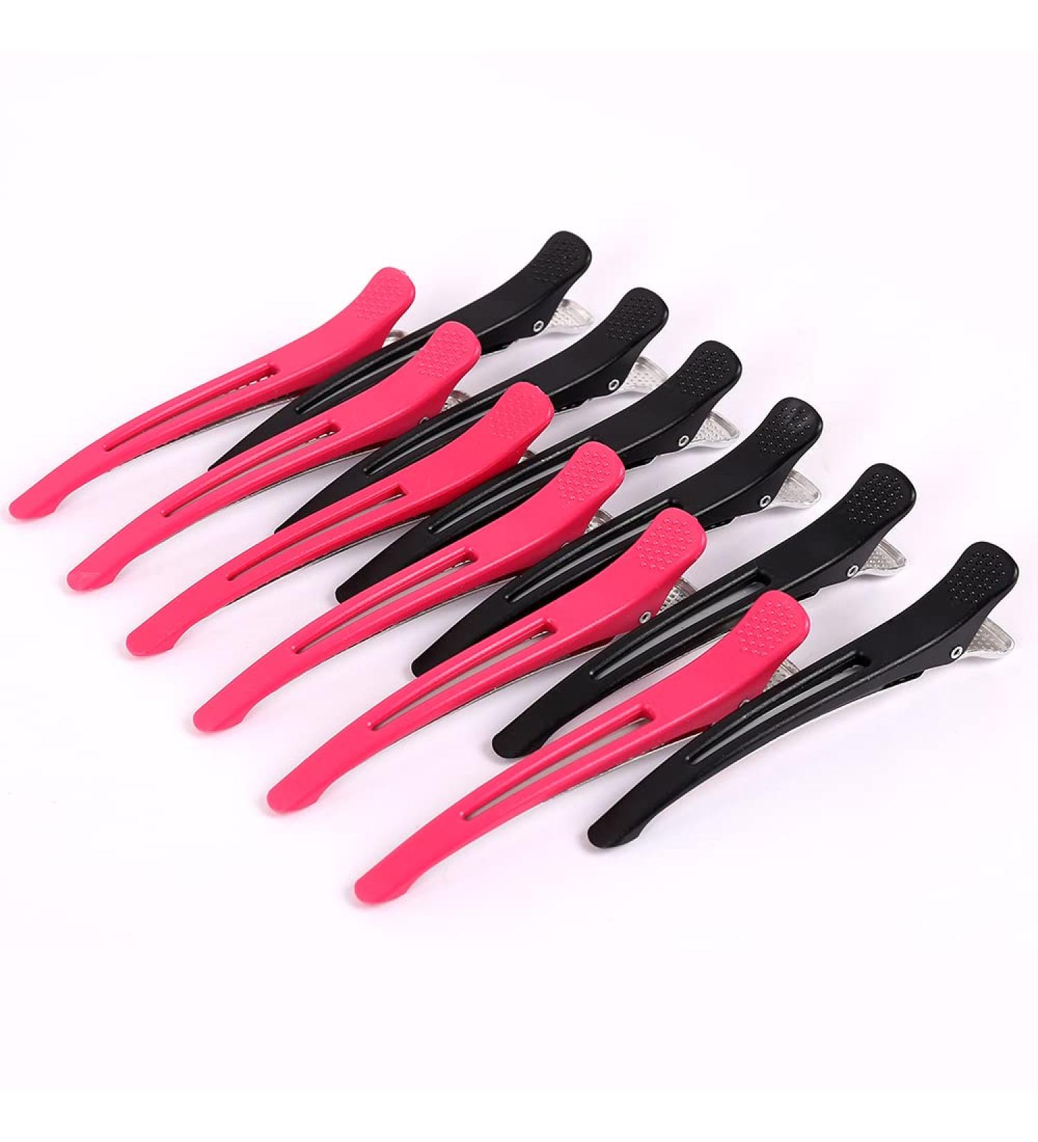 12 PCS Hair Clips for Styling Duck Billed Hair Clips for Styling Sectioning Hair Clips for Women Hair Cutting Clips for Salon and Home No Crease Hair Clips for Hair Sectioning Barber Hair Clips for Stying(BLACK & PINK) 1 count (Pack of 12) 6 Pcs Black & 6 - Buy Online on GoSupps.com