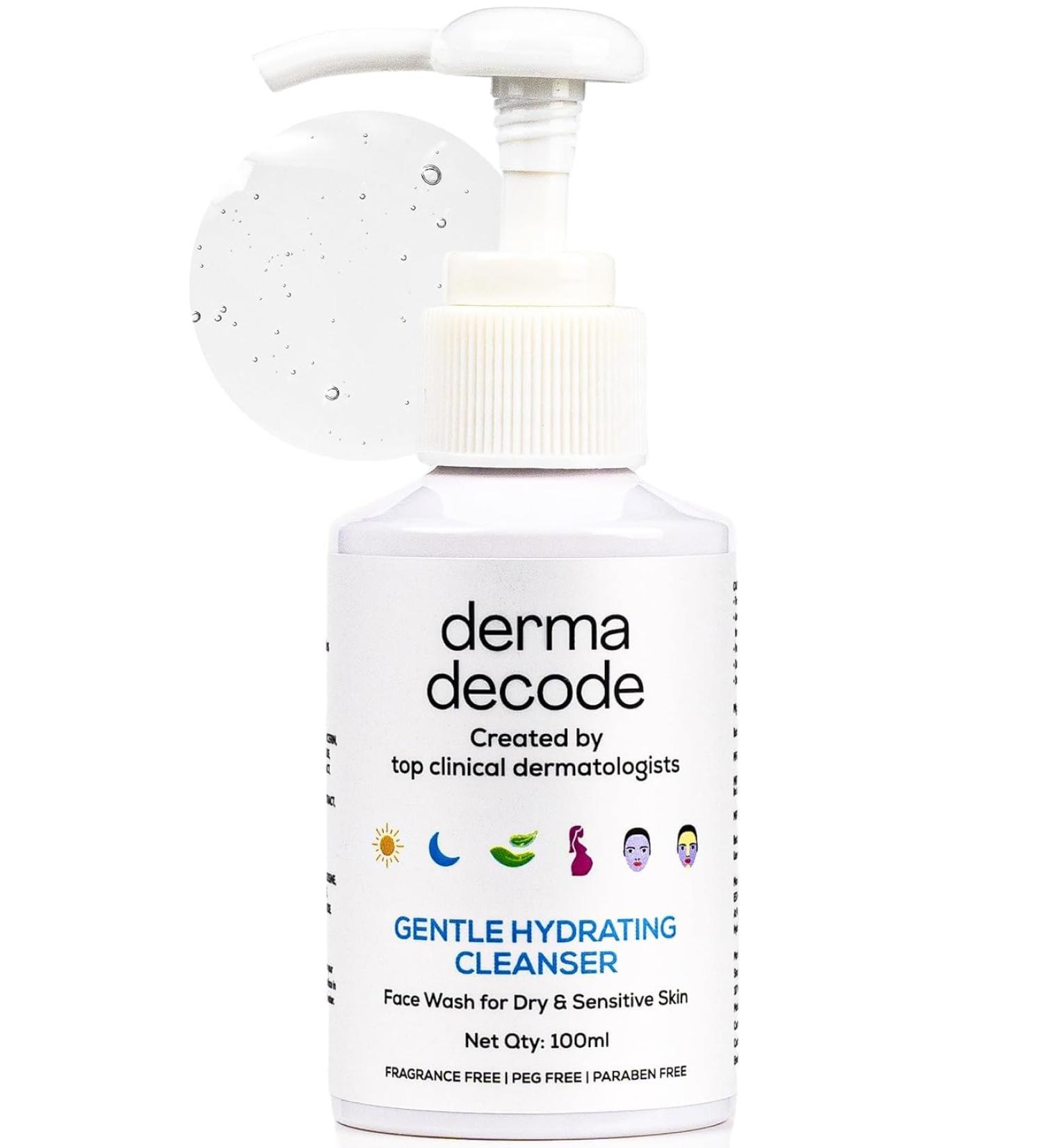 Der : ma Decode Face Wash For Dry Skin Women Kids & Men - Dermatologist Created Sensitive Dry Skin Facewash Gentle Hydrating Cleanser with Ceramides Hyaluronic Acid Fragrance Free 100ml - Buy Online on GoSupps.com