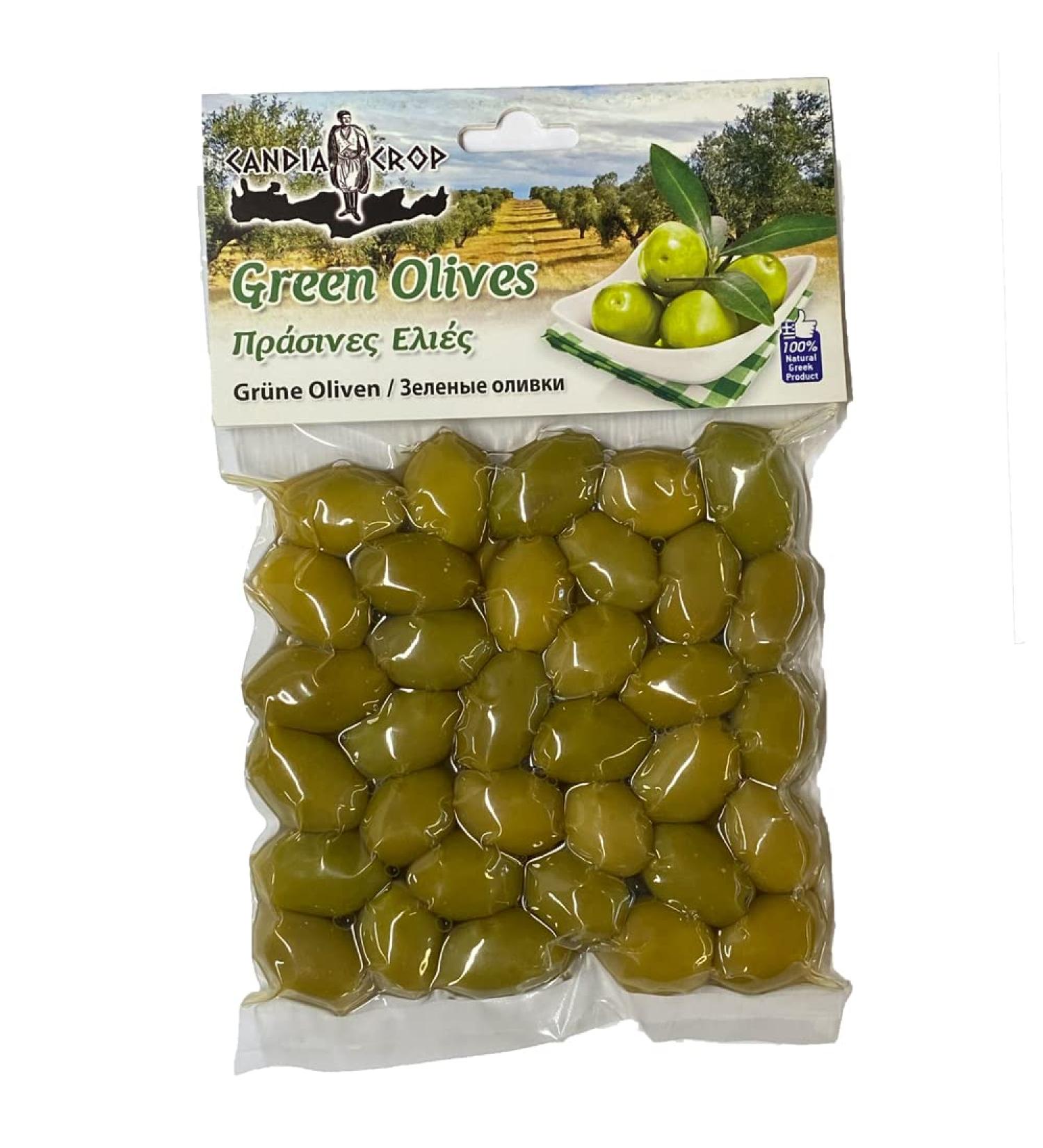 Candia Crop Greek Green Olives with Stone - 5 Pack x 200g (1kg) | Premium Quality International Shipping - Buy Online on GoSupps.com