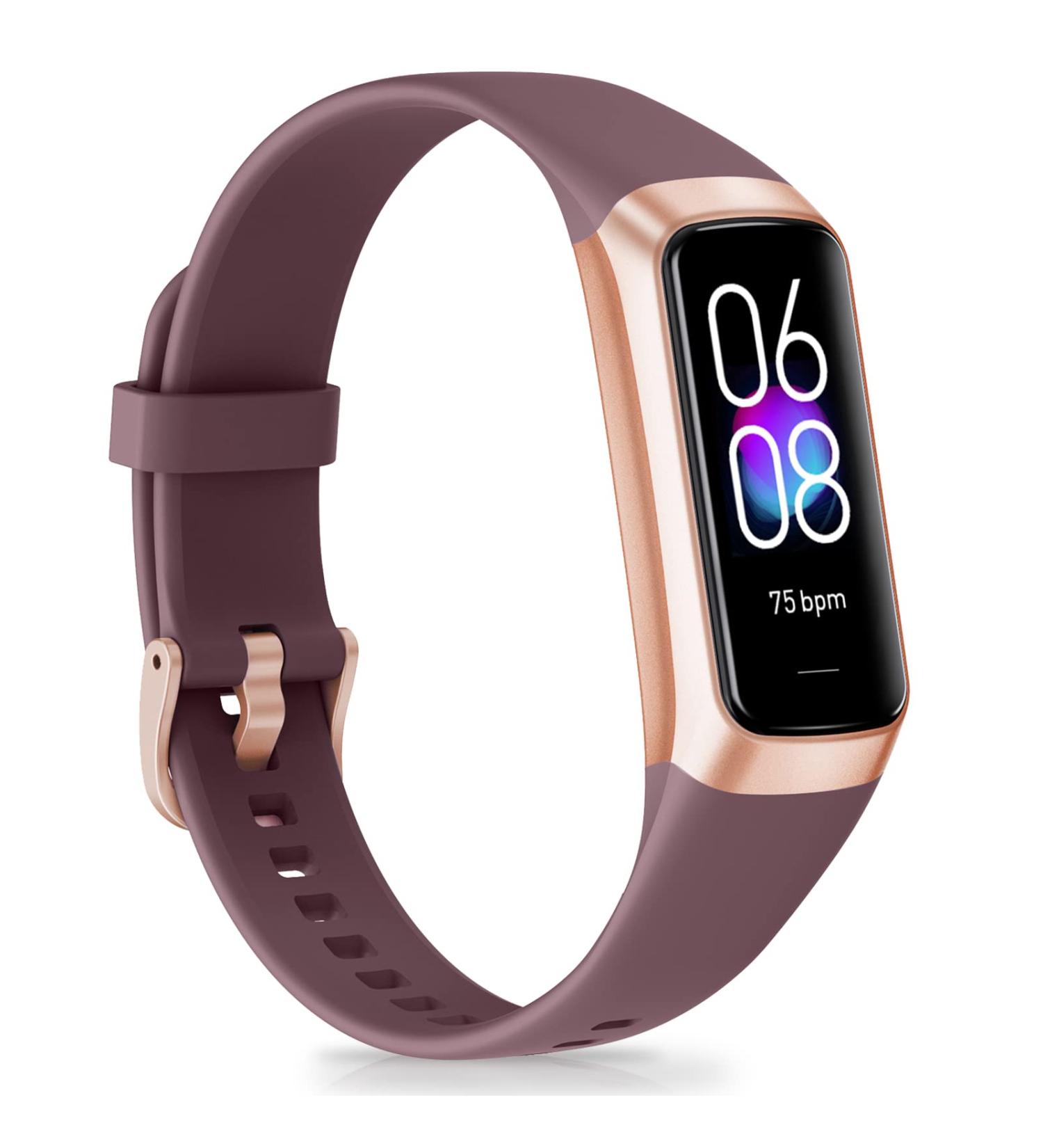 1.10'' AMOLED Fitness Tracker with Heart Rate & Sleep Tracking - 25 Sports Modes - Pedometer for Android & iPhone - Bordeaux - Buy Online on GoSupps.com