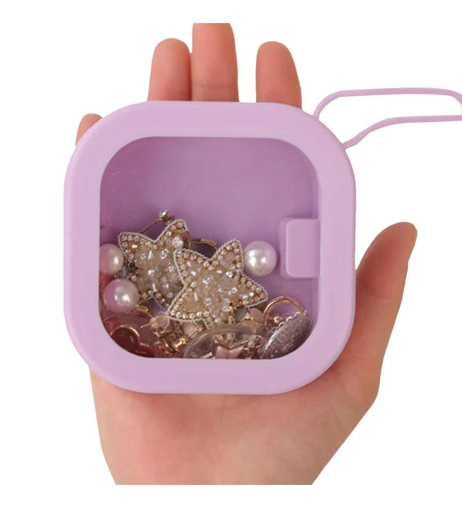 Hair Scrunchie Organiser Hair Scrunchie Storage Jewellery Organiser Storage Hair Bobbles Box for Hair Bobbles Storage Small Storage Box for Hair Ties Organiser purple - Buy Online on GoSupps.com