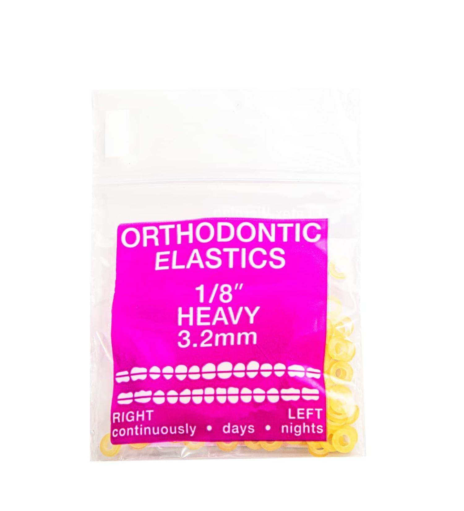 Orthodontic Intraoral Elastics - Heavy 1/8" 1000pcs Surgical Latex Natural Material - Made in USA | OrthodentalUSA Corp - Buy Online on GoSupps.com