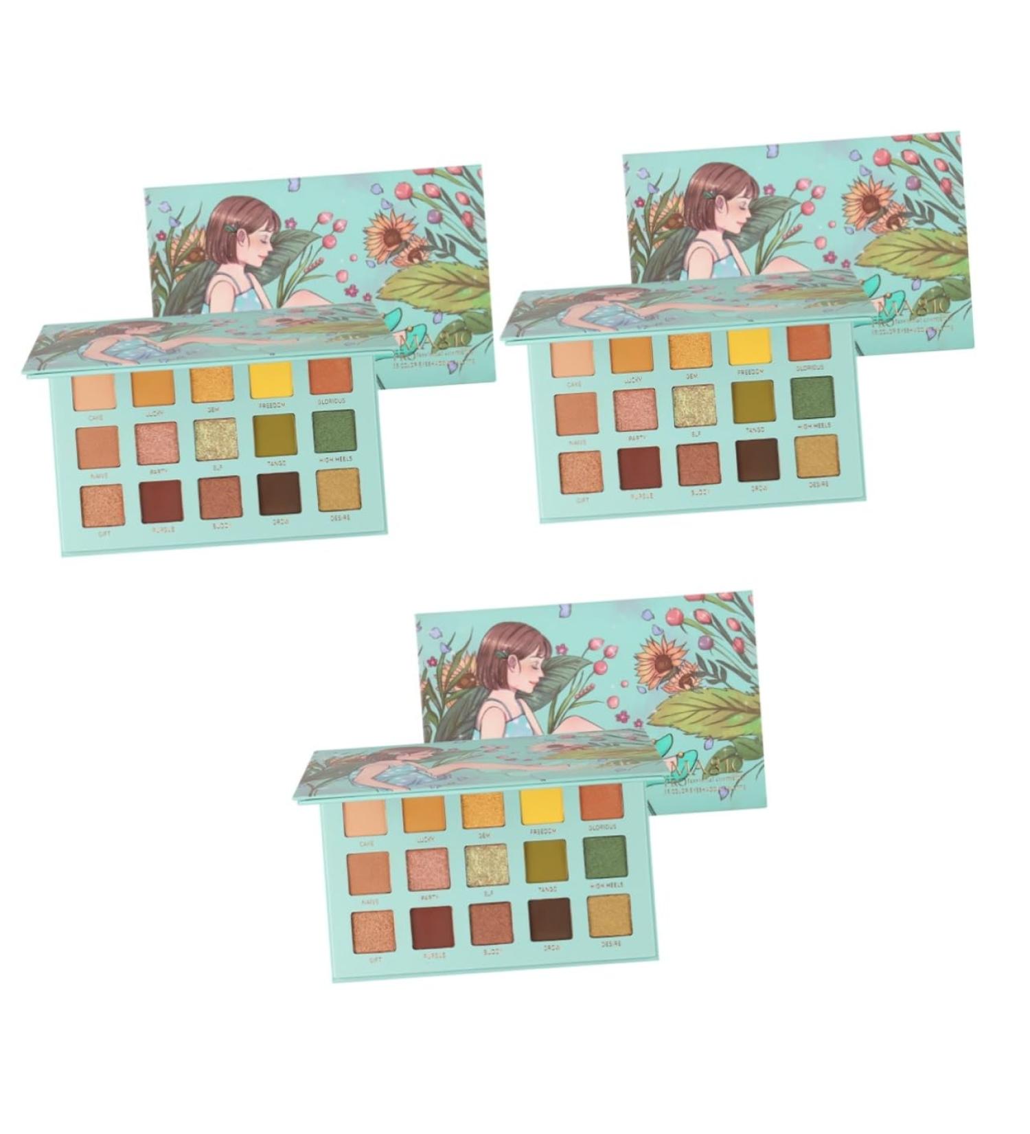 Didiseaon 3 Pcs Eyeshadow Palette Female Eyeshadow Glitter Eye Eyeshadow Makeup Accessories Eye Shadow Green 1 count (Pack of 1) Greenx3pcs - Buy Online on GoSupps.com