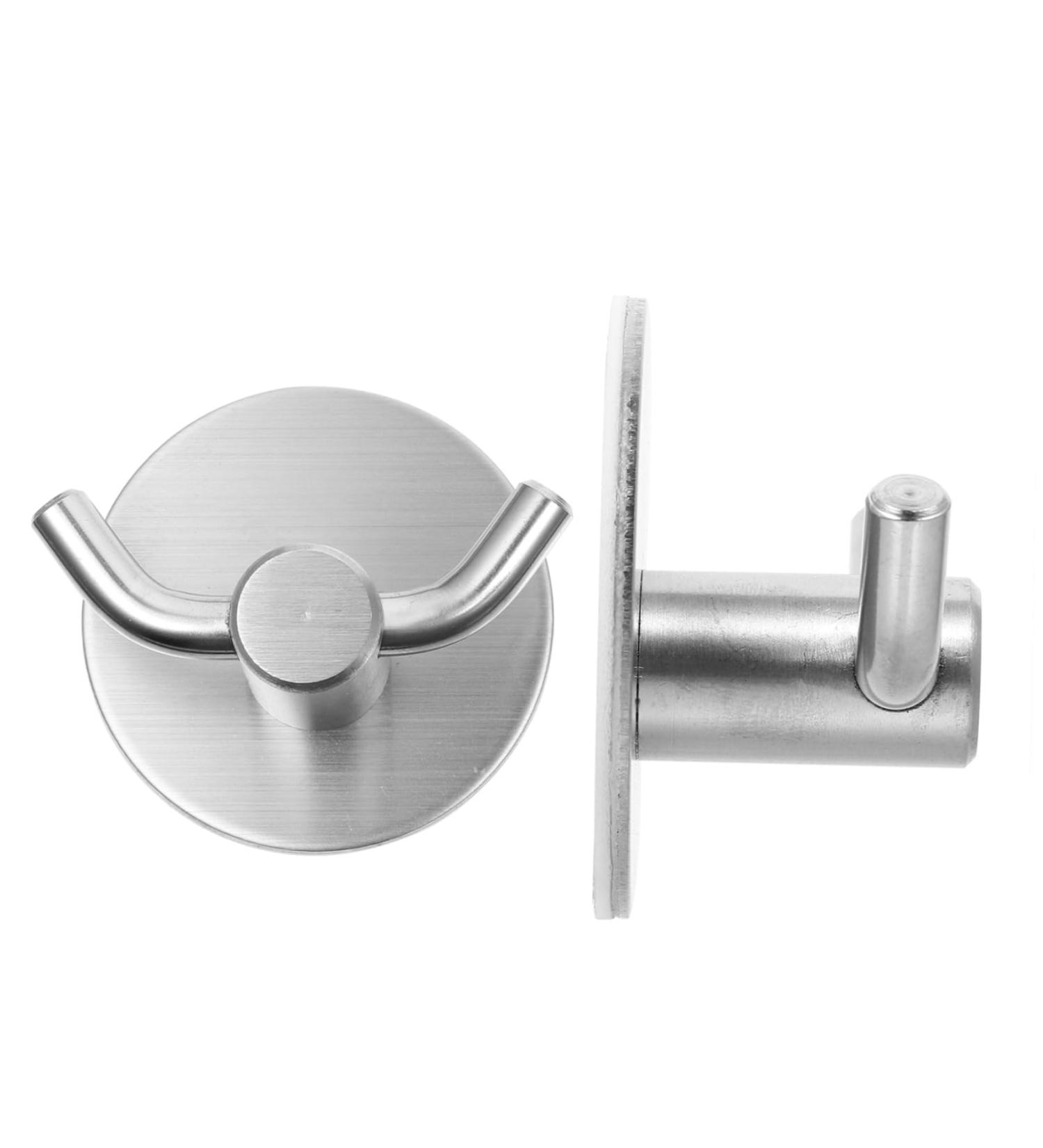 Alipis 2pcs Hook up Wall Mount Clothing Rack Towel Hook Rustic Coat Hooks Wall Hanger Hook Rack Sucker 4.5X4.5cm Silver - Buy Online on GoSupps.com