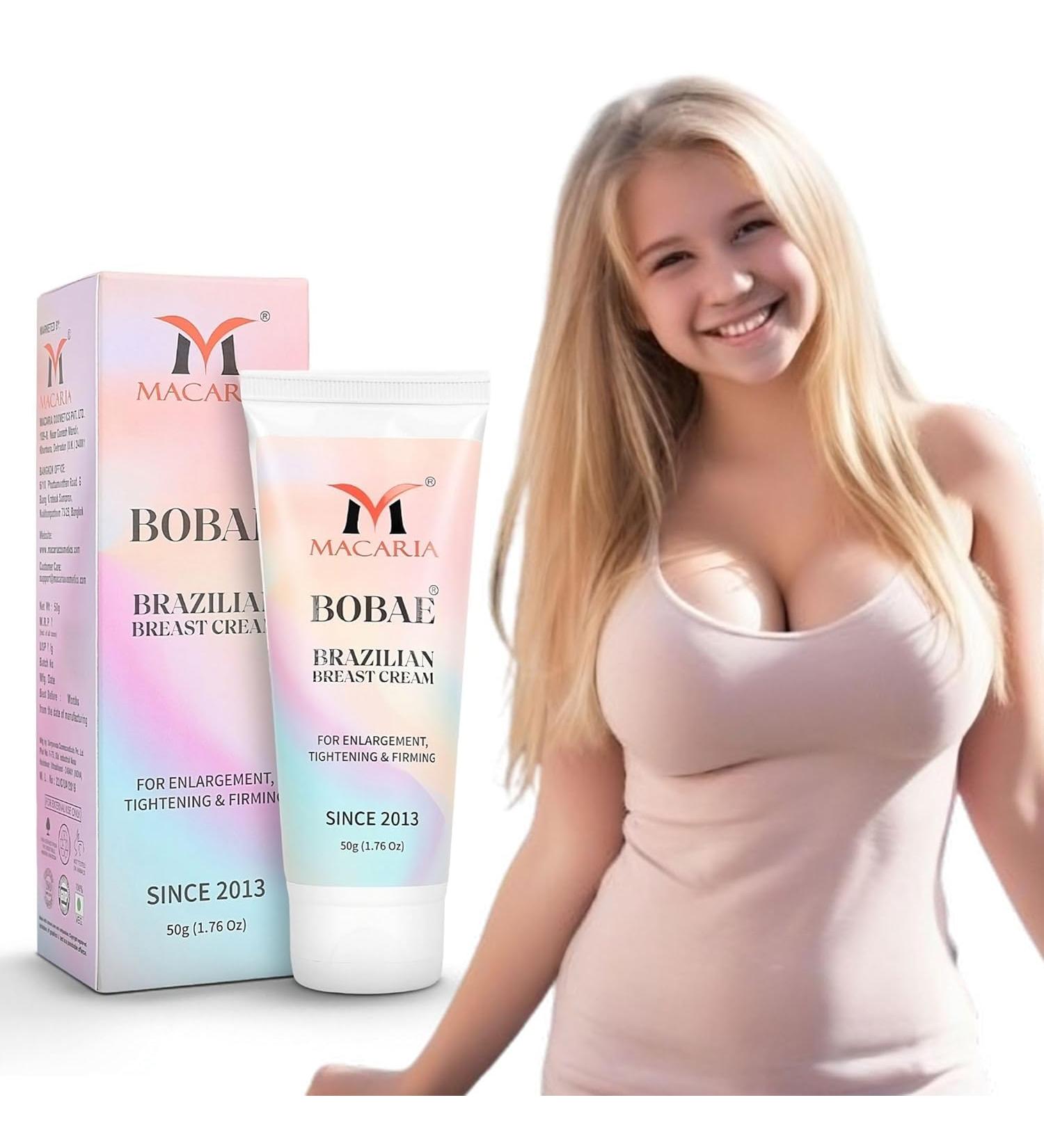 MACARIA Bobae Brazilian Breast Lift Cream Brazilian Breast Care Cream Breast Plumping Cream Strengthens Skin Elasticity & Firmness breast cream enlargement Grow Fast - Buy Online on GoSupps.com