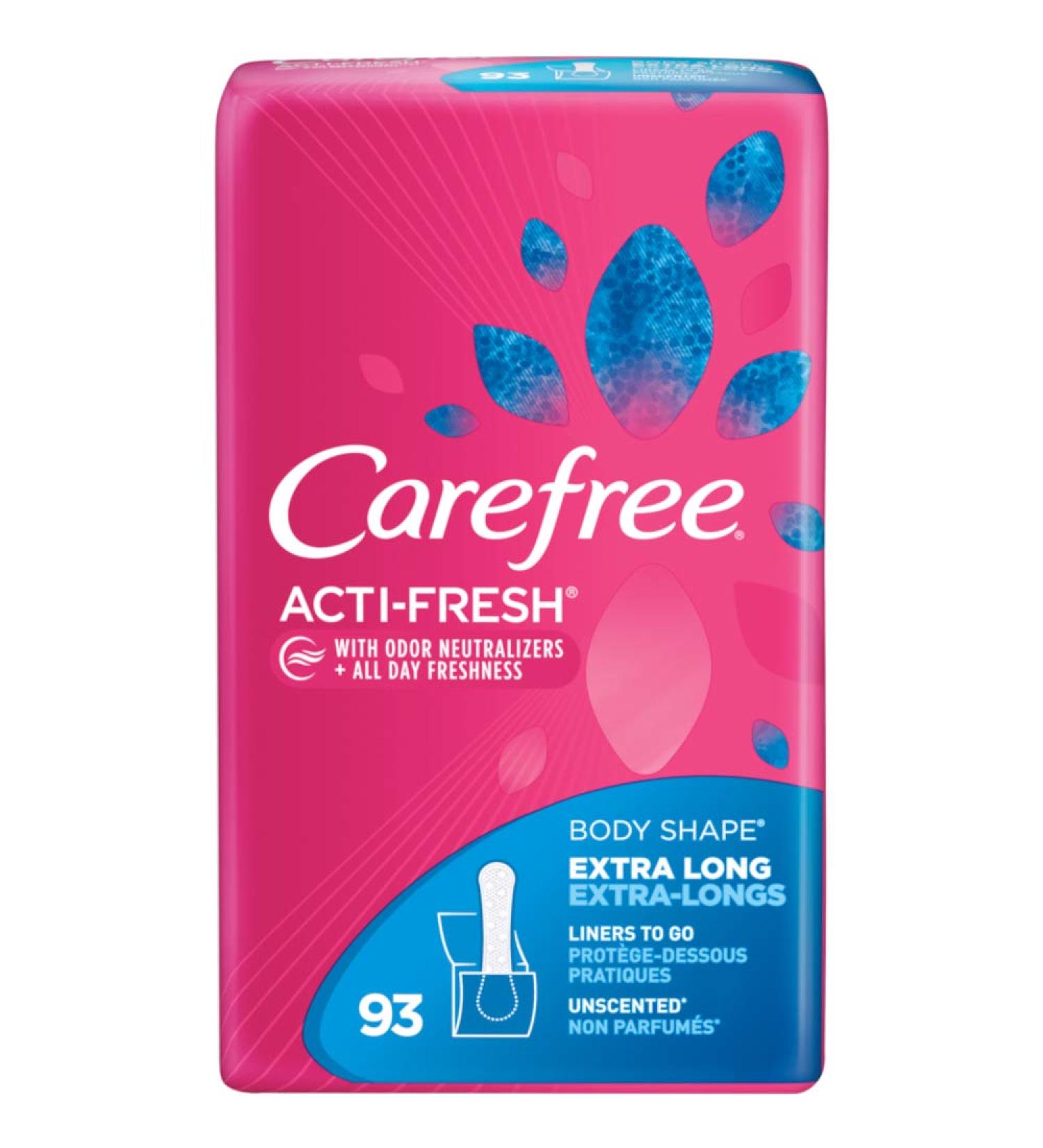 Carefree Body Shape Extra Long Unscented 93 Count - Pack of 1 - Buy Online on GoSupps.com
