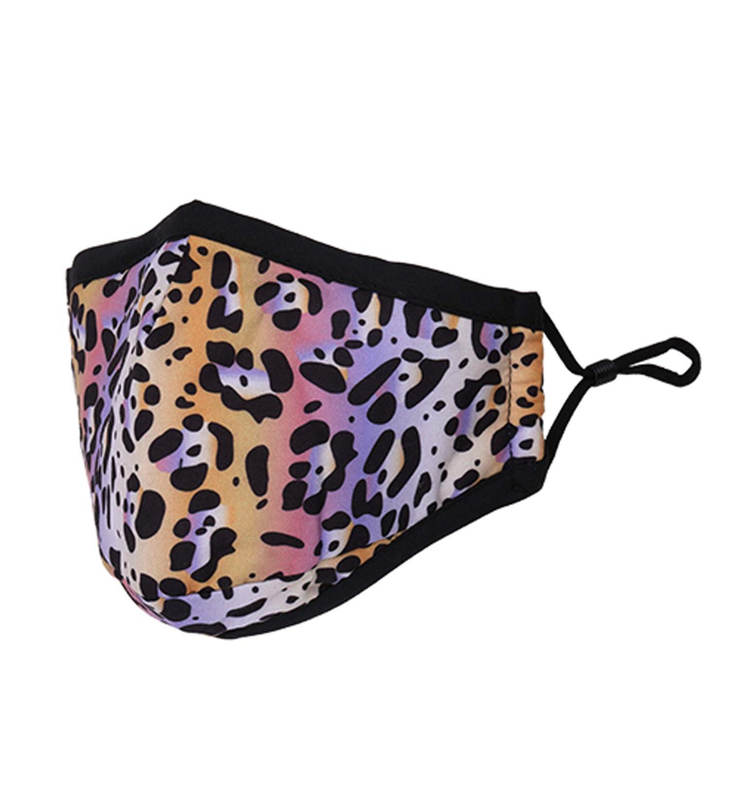 Washable Reusable 3-Layer Cotton Cloth Face Mask - Mix Color Leopard Print | One Size Fits Most - International Shipping - Buy Online on GoSupps.com