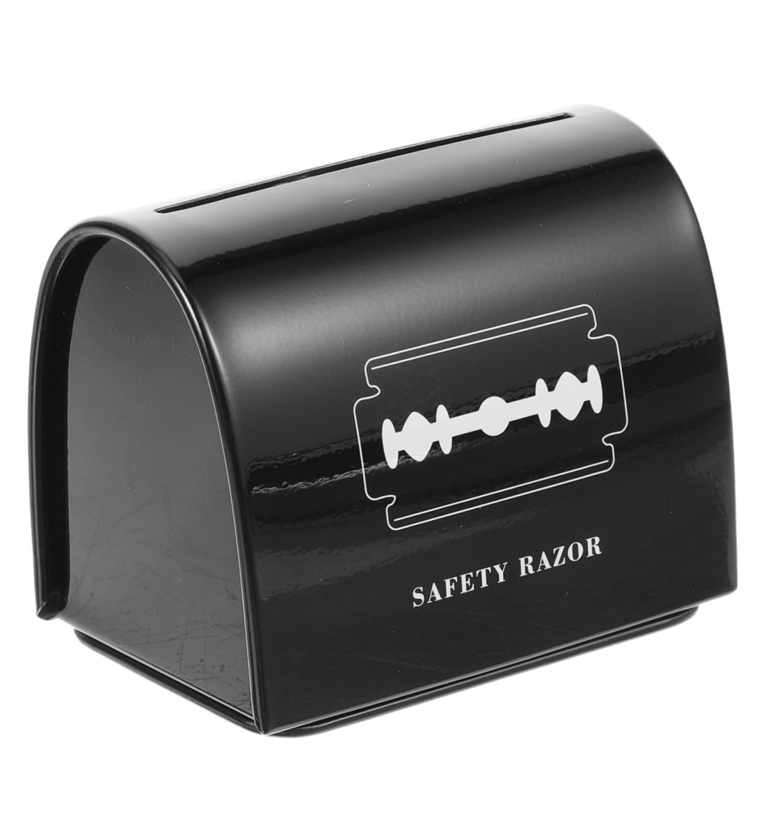 Buy Minkissy Portable Razor Blade Disposal Box - Safe & Convenient Barber-Shaving Storage for Stainless Steel Blades - Buy Online on GoSupps.com