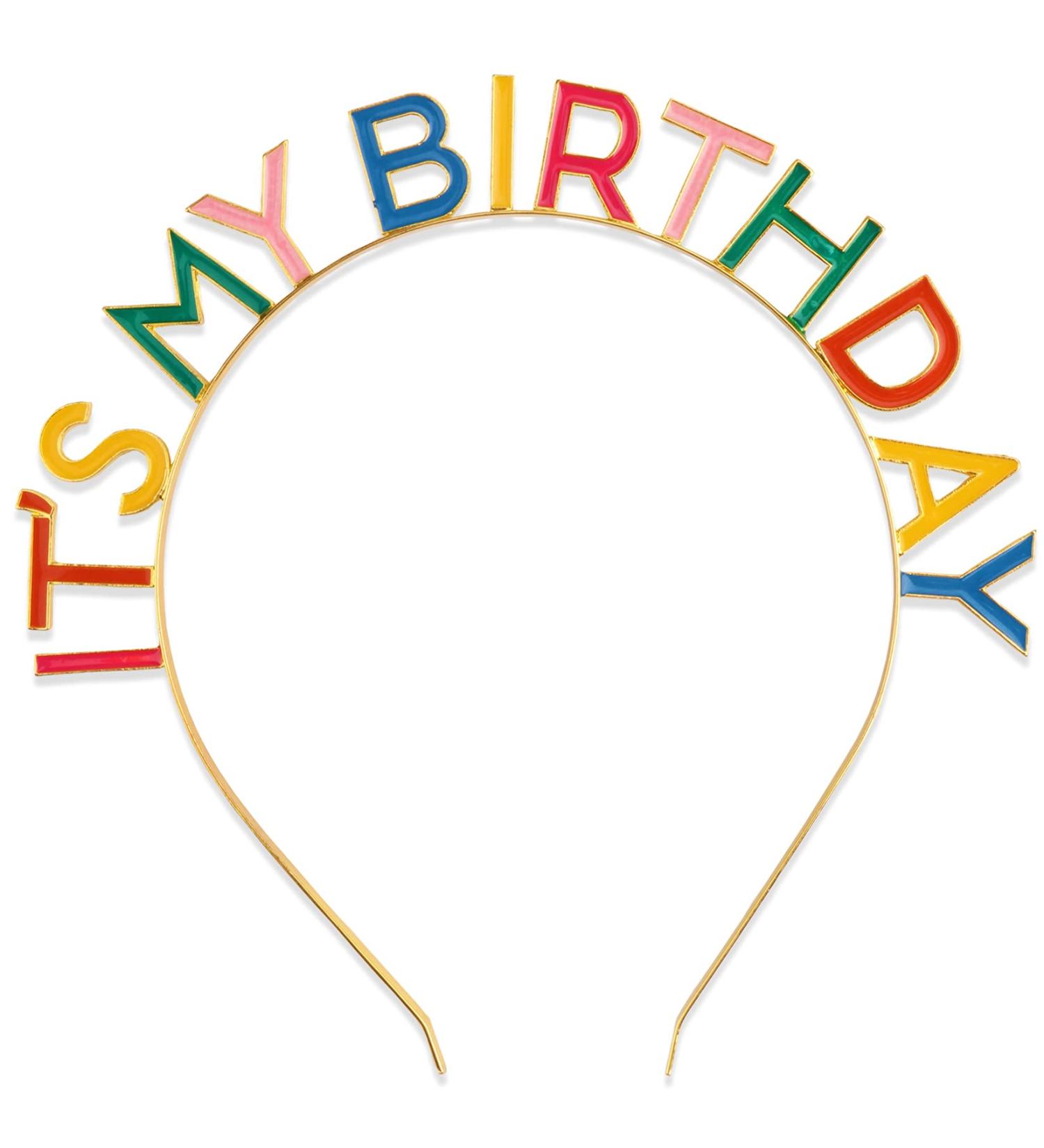 Rainbow 'It's My Birthday' Alloy Headband - Birthday Crown for Women and Girls - Party Decorations - Buy Online on GoSupps.com