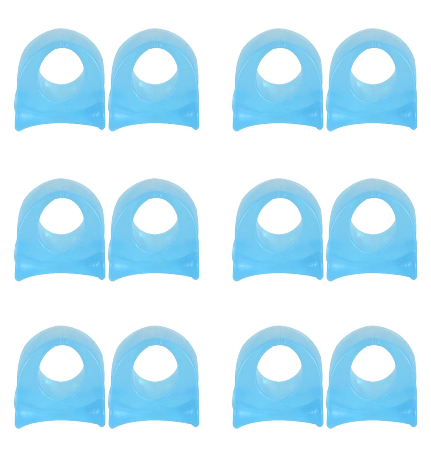 Fadbuds 6 Pairs Toe Separators for Overlapping Toes Gel Hallux Valgus Big Toe Straightener Protector Splint Blue Clear Gel Straighteners Reusable Big Toe Spacers for Women Men Bent Toes Pain Relief - Buy Online on GoSupps.com