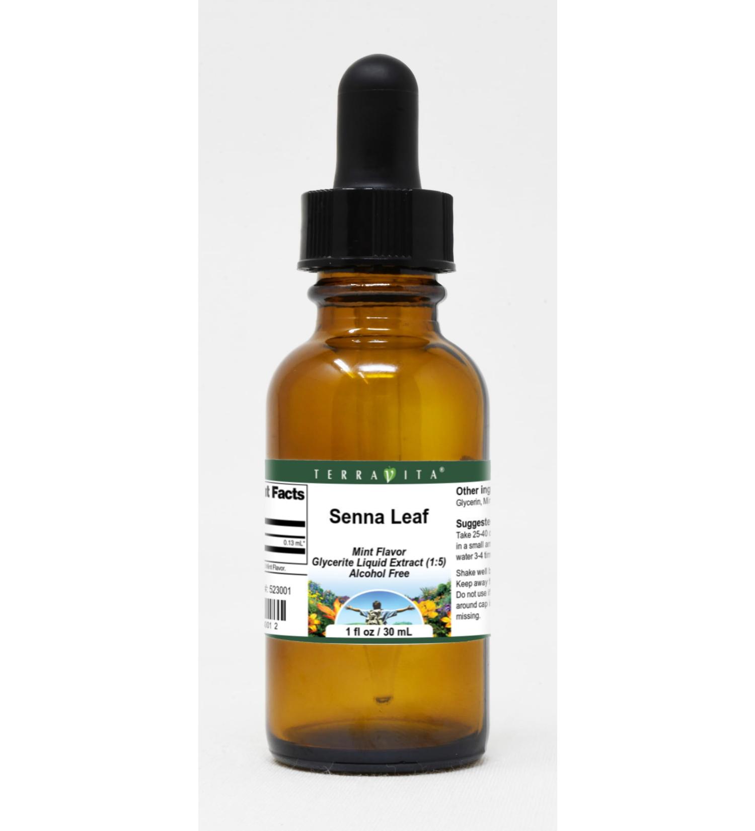 Buy Senna Leaf Glycerite Liquid Extract - Mint Flavored (1 oz) | Premium Quality International Shipping - Buy Online on GoSupps.com