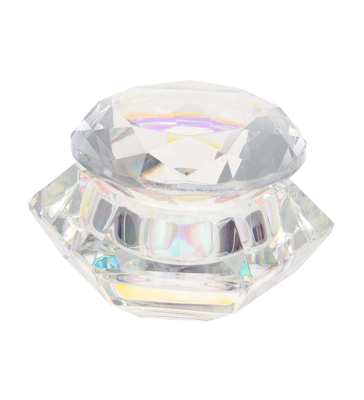 POPETPOP Nail Art Crystal Cup Glass Cups with Lids Nails Glass Dish Clear Glass Mugs Nail Art Supplies Glass Tumbler with Lid Crystal Nail Bowl Crystal Nail Art Cup White Liquid Washing Cup - Buy Online on GoSupps.com