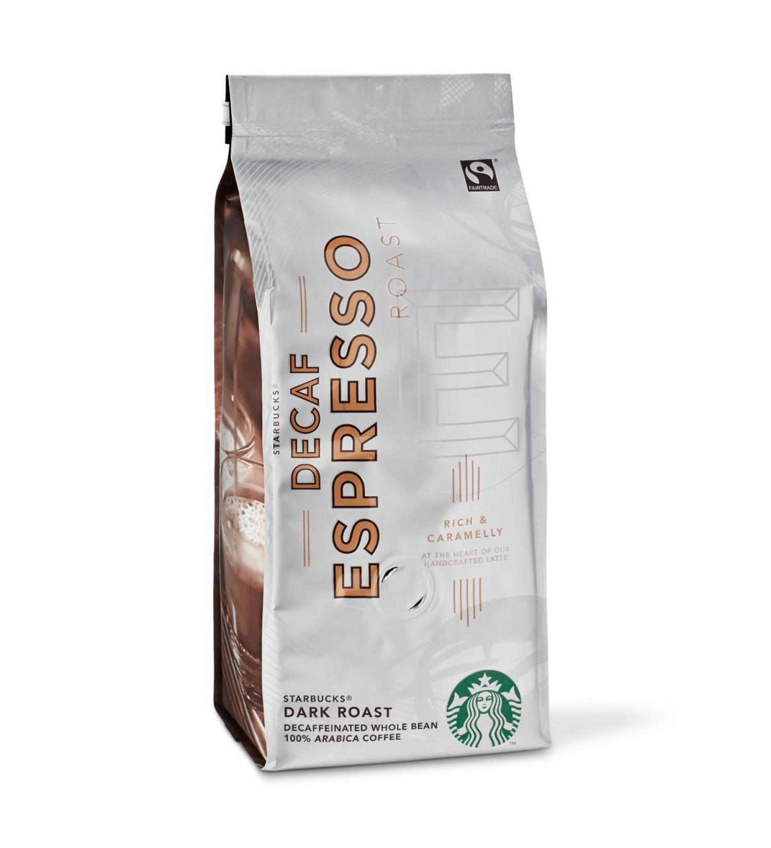 STARBUCKS Starbucks Decaf Espresso Roasted Whole Bean Coffee Decaffeinated 227g