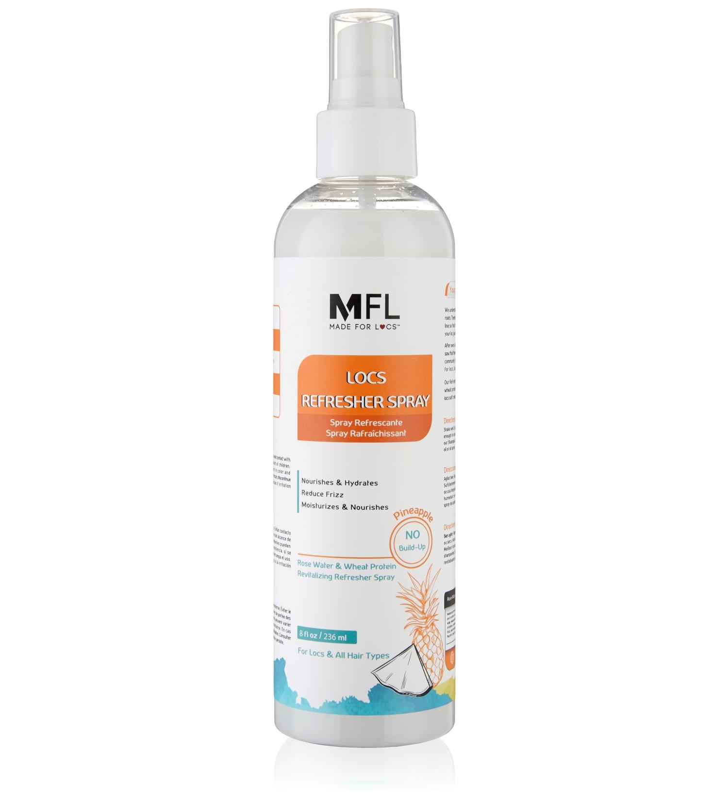 Made For Locs Vegan Rose Water Refresher Spray | Locs Moisturizer | Locs Deodorizer | Amazing Scents (Pineapple 8 oz) Pineapple 8 Fl Oz (Pack of 1) - Buy Online on GoSupps.com