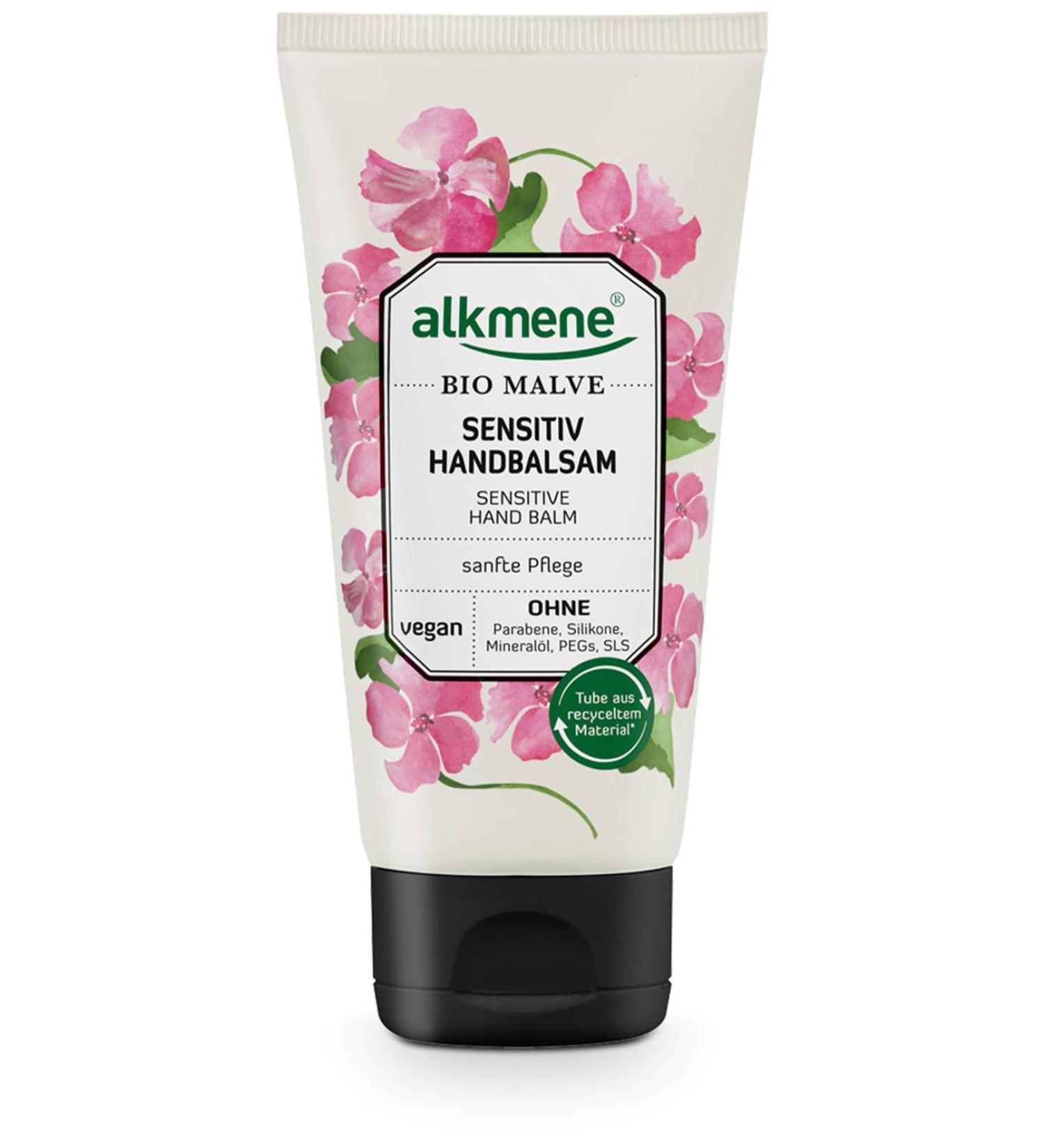 Alkmene Hand Balm with Organic Malve - Vegan Sensitive Hand Cream for Dry Skin | Silicone Paraben & Mineral Oil Free - 75ml - Buy Online on GoSupps.com