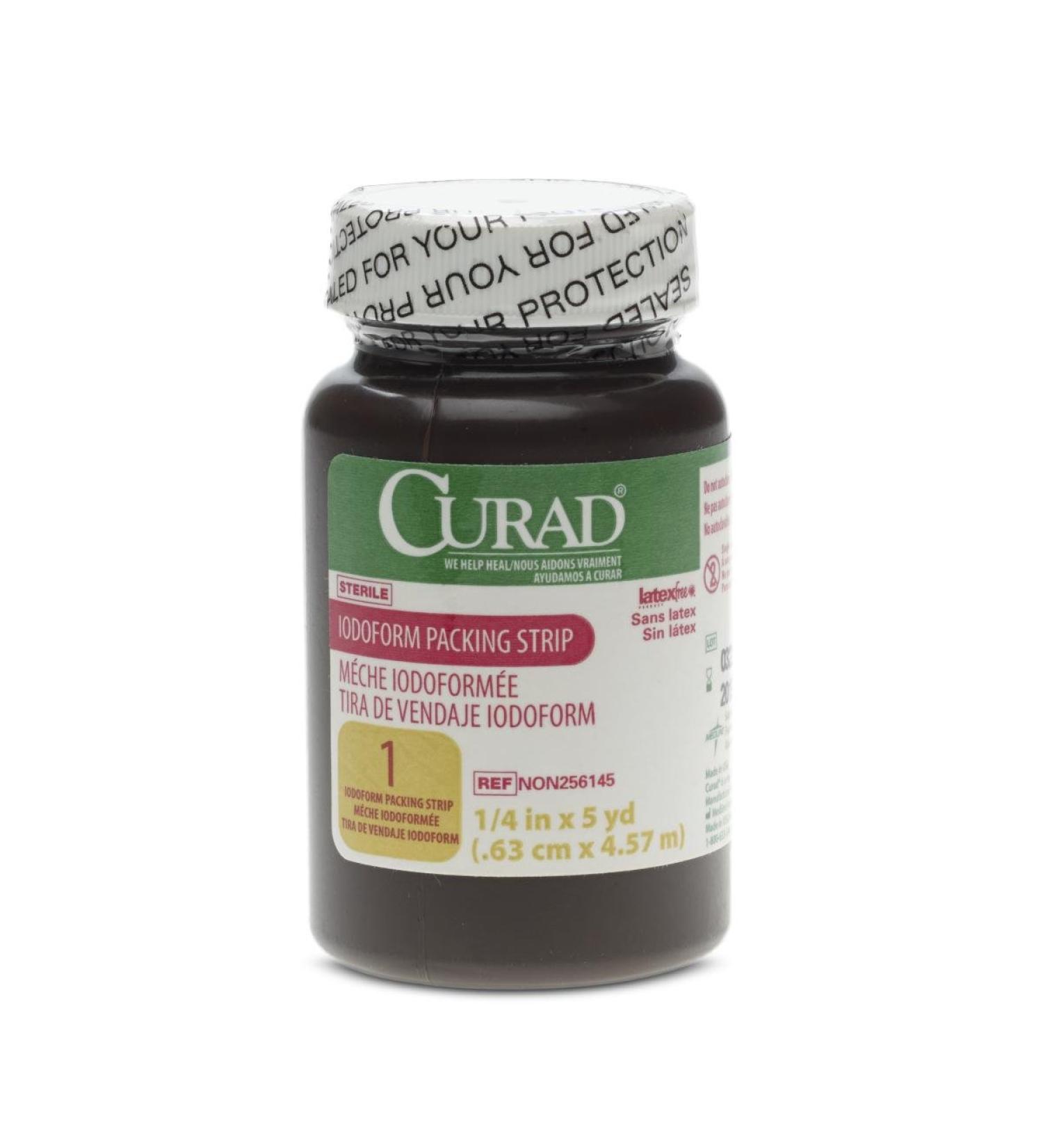 Curad Iodoform Gauze Packing Strips 1/4 x 5 yd - 12 Count - Sterile Wound Care Essentials - Buy Online on GoSupps.com