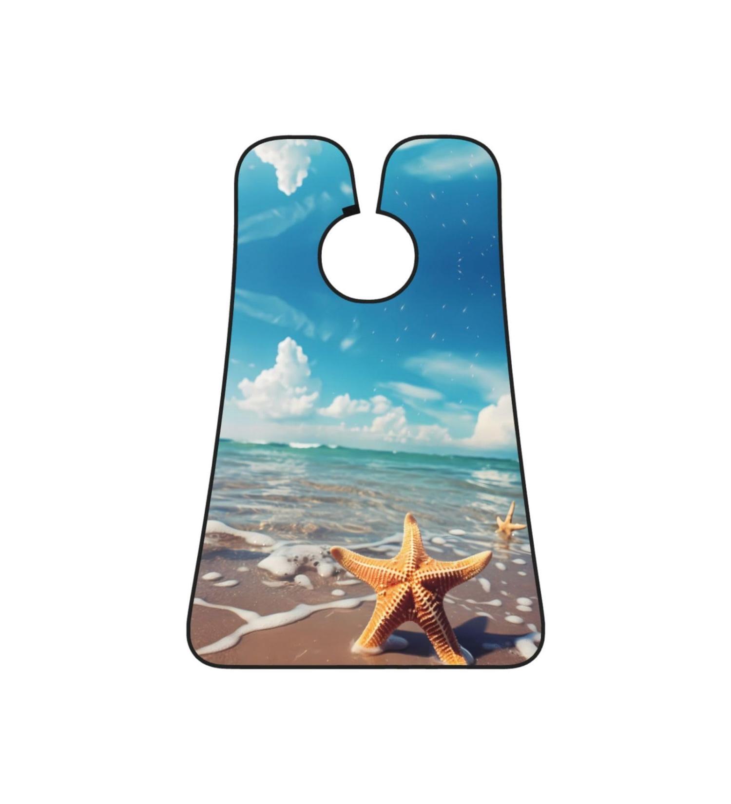 Sea Beach Starfish Beard Bib | Ocean Hair Catcher & Non-Stick Grooming Cloth | Perfect Gift for Men | International Shipping - Buy Online on GoSupps.com