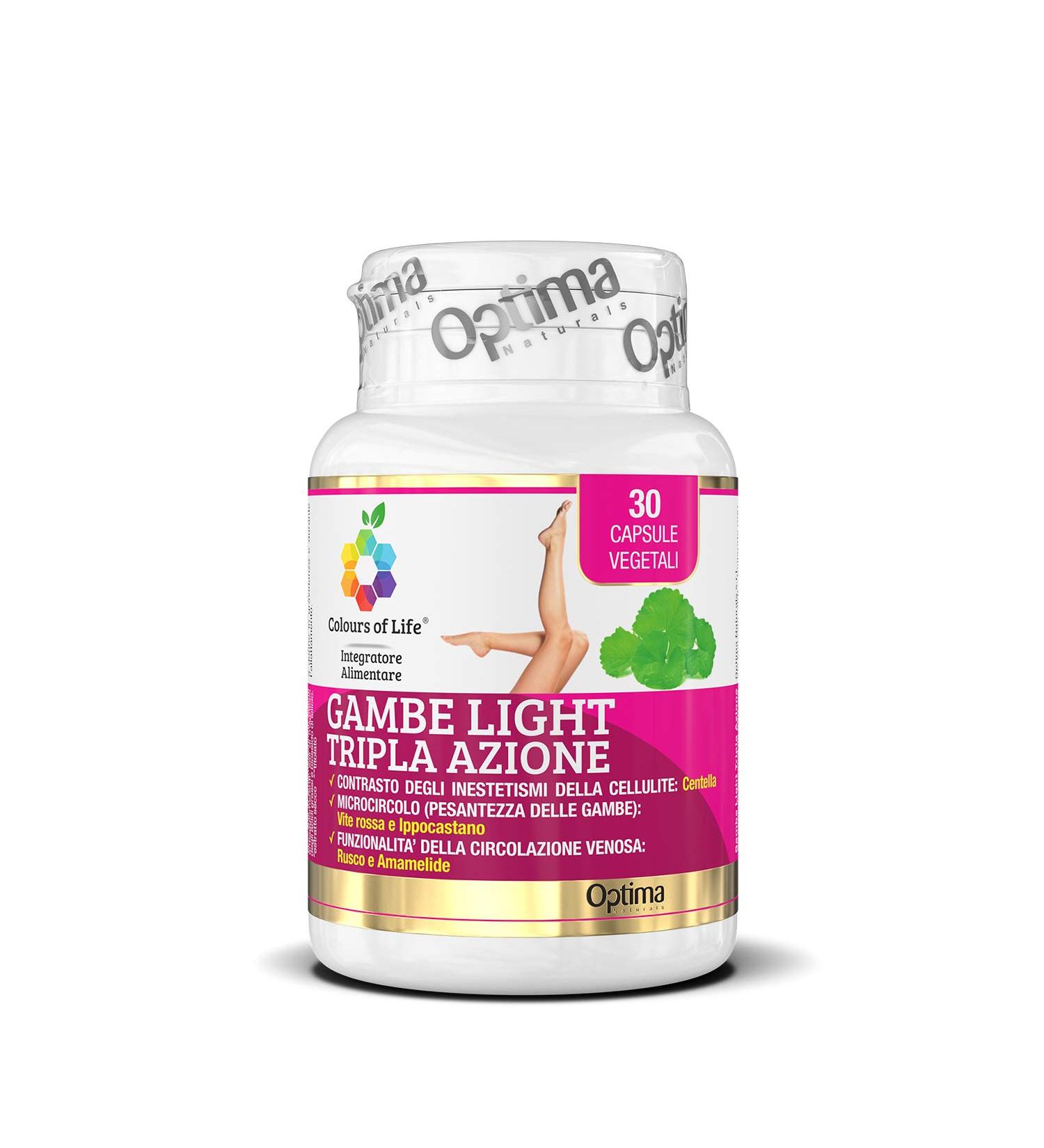 Colors of Life Light Legs Triple Action Red Vine Centella Butcher Broom Horse Chestnut and Witch Hazel Supplement - 30 Veggie Capsules - Buy Online on GoSupps.com