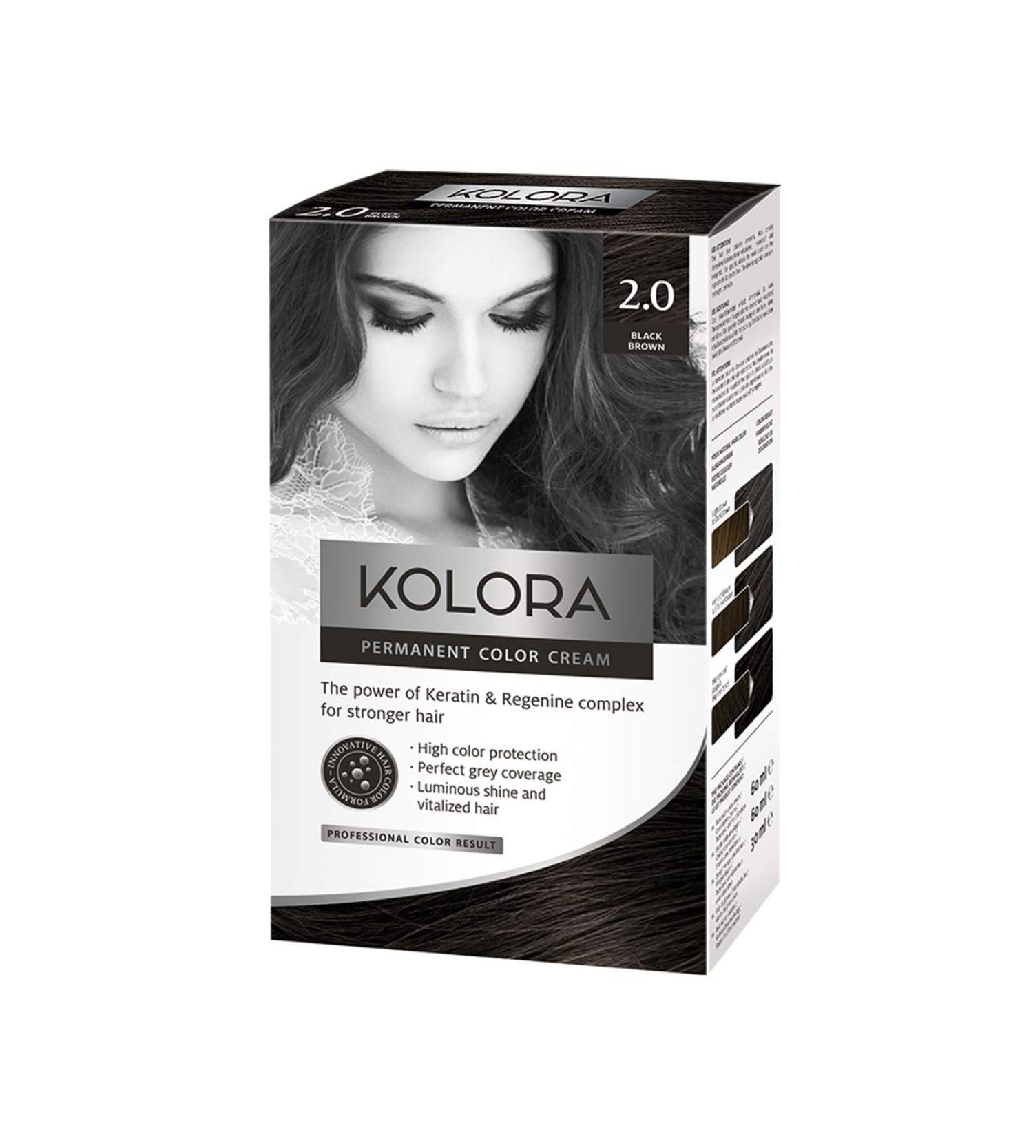  KOLORA AROMA Kolora Hair Dye 2.0 Black Brown 60 ml - Buy Online on GoSupps.com