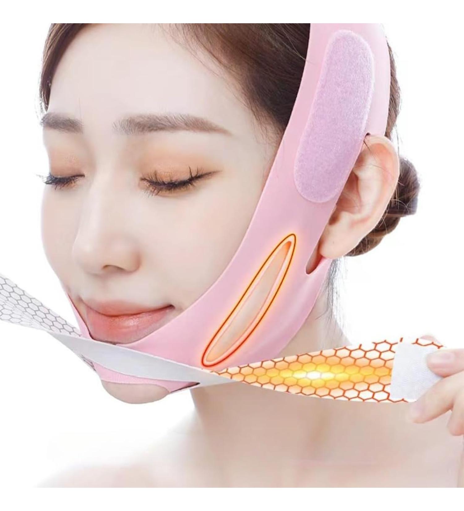 XBFOCNH V Face Masks Reusable V-Line Mask for Double Chin and Saggy Face Skin Light Pink - Buy Online on GoSupps.com