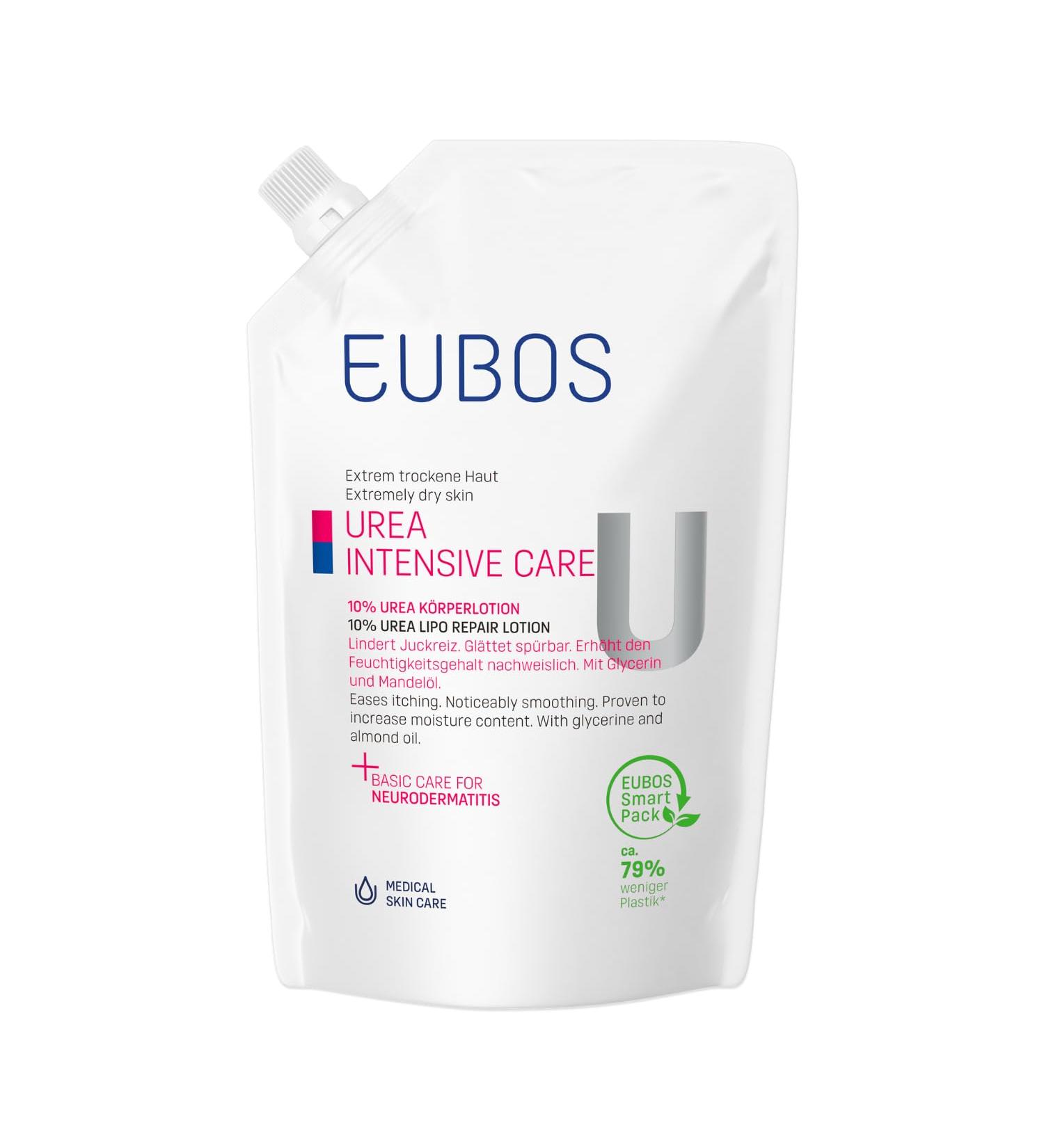 Eubos 10% Urea Body Lotion Refill Bag | 400ml | Hydrating Cream for Dry Skin | Dermatologically Tested Skin Care - Buy Online on GoSupps.com