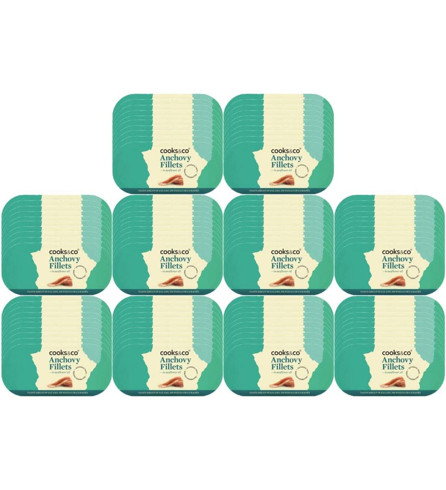 Cooks & Co Anchovy Fillets in Oil 50 g (Pack of 100)