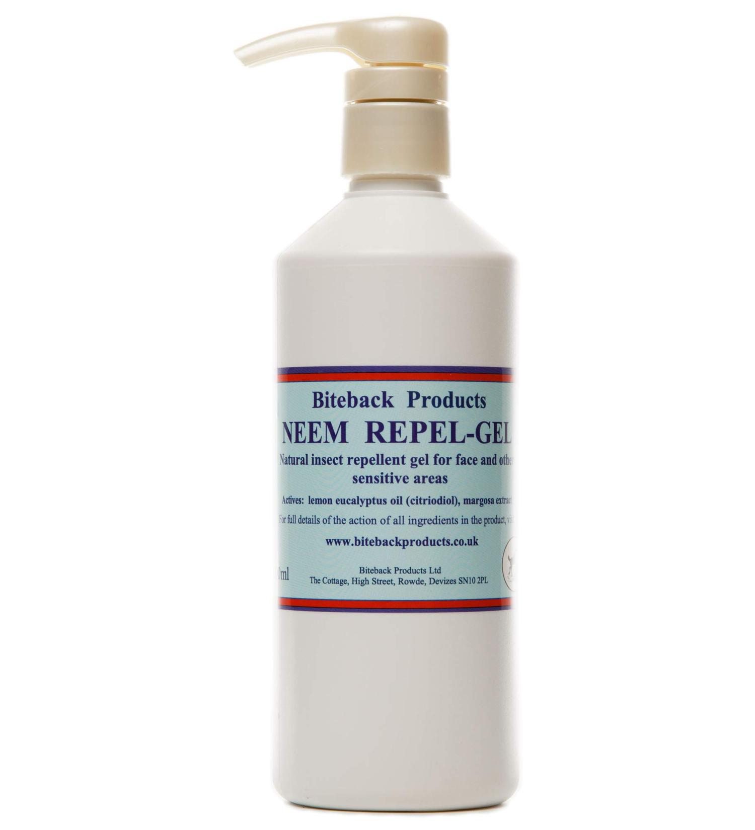 BiteBack Neem Repel Gel 500ml | Horse Fly & Midge Repellent with Lemon Eucalyptus & Neem | Skin-Friendly Insect Protection for Sensitive Areas - Buy Online on GoSupps.com