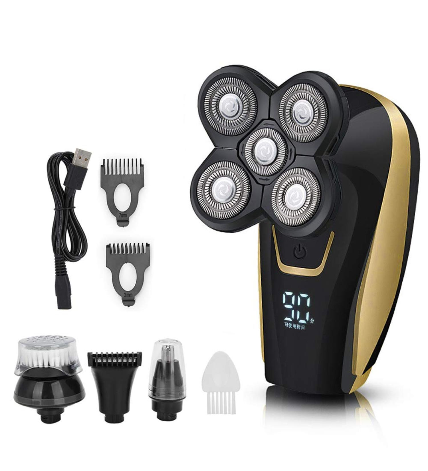 Multifunctional Electric Shaver Set - Rotation Razor & Nasal Hair Cutter for Men | Dry & Wet Use Perfect for All Hair Types - Buy Online on GoSupps.com